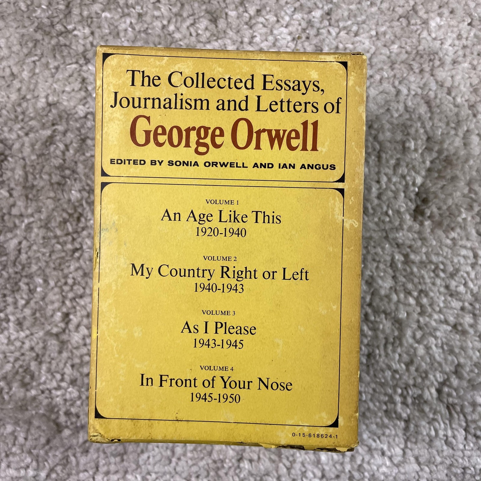 Vintage George Orwell Collected Essays Journalism Letters 4 PB Box Set Harvest