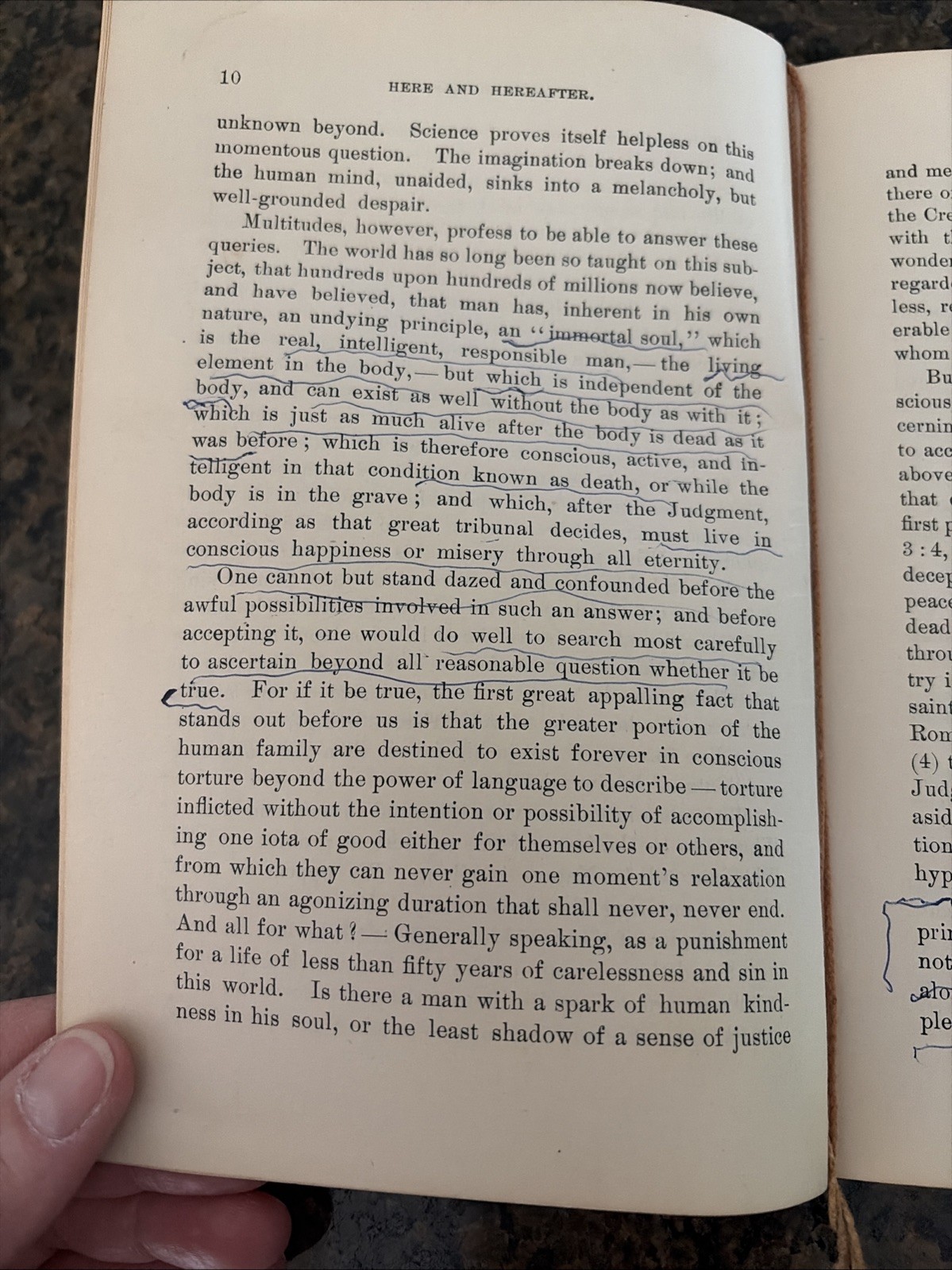 Uriah Smith- Here And Hereafter A Gift Of God Is External Life. Antique HC