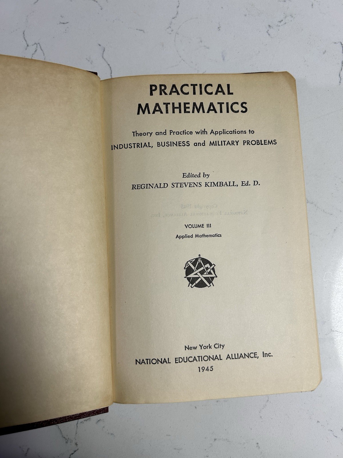 Practical Mathematics 1945 National Educational Alliance Kimball Books VOL 2-4