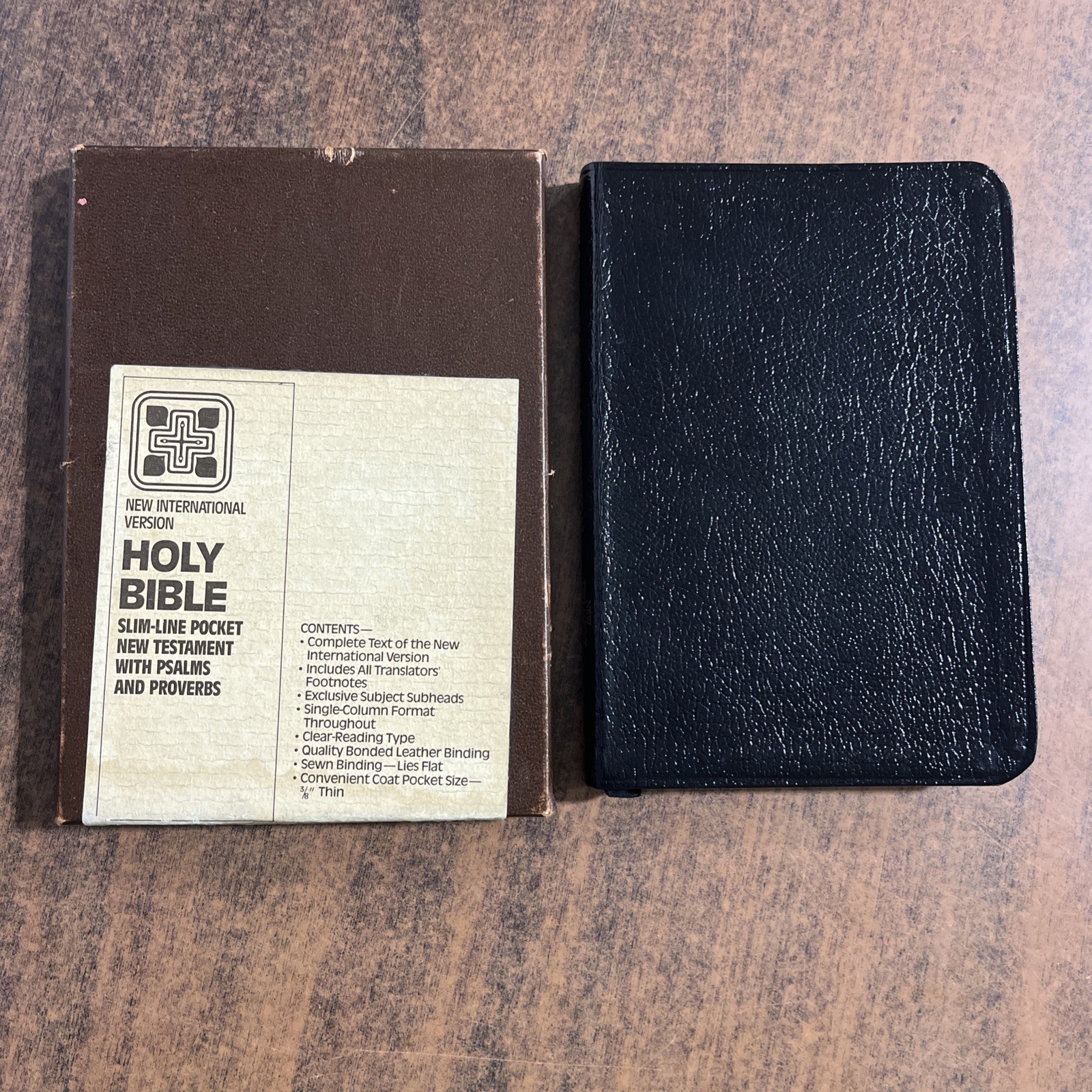 NIV 1978 (Pre 1984) Single Column New Testament Bible w psalms – Bonded Leather
