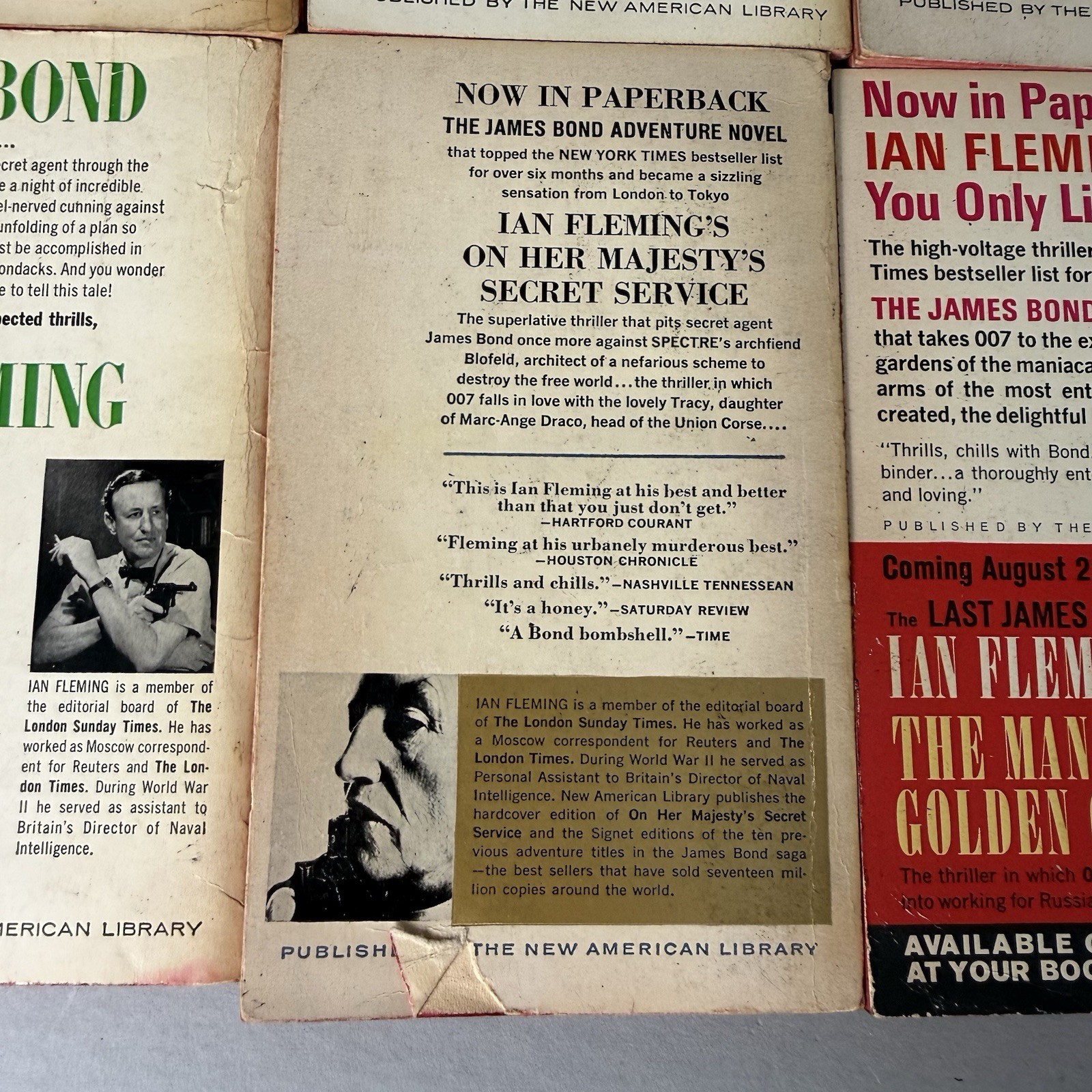 Vintage Ian Fleming James Bond Paperbacks 1960s – Lot of 12 Some 1st Ed. Nice!