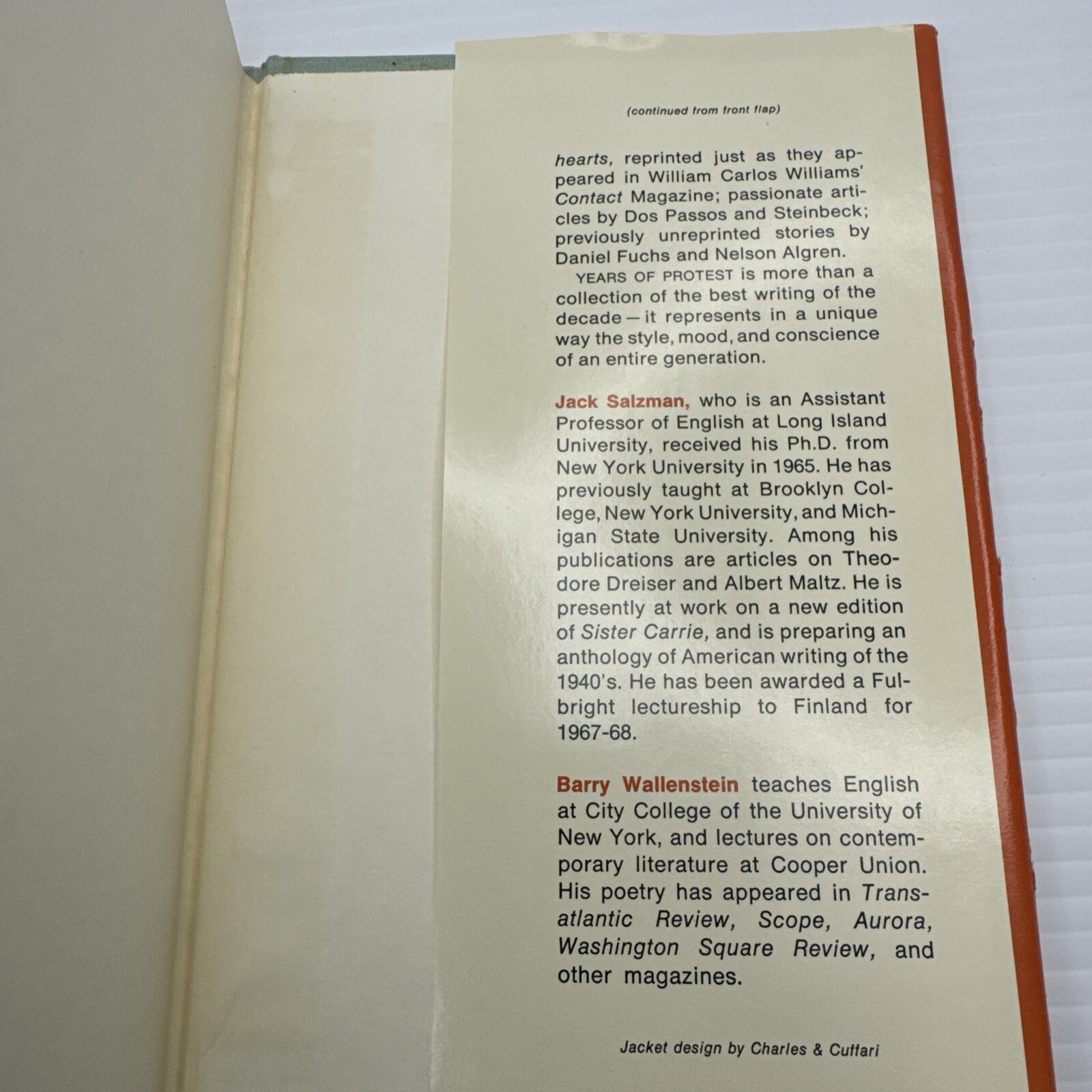 Years of Protest A Collection of American Writings of the 1930s Hardcover 1967