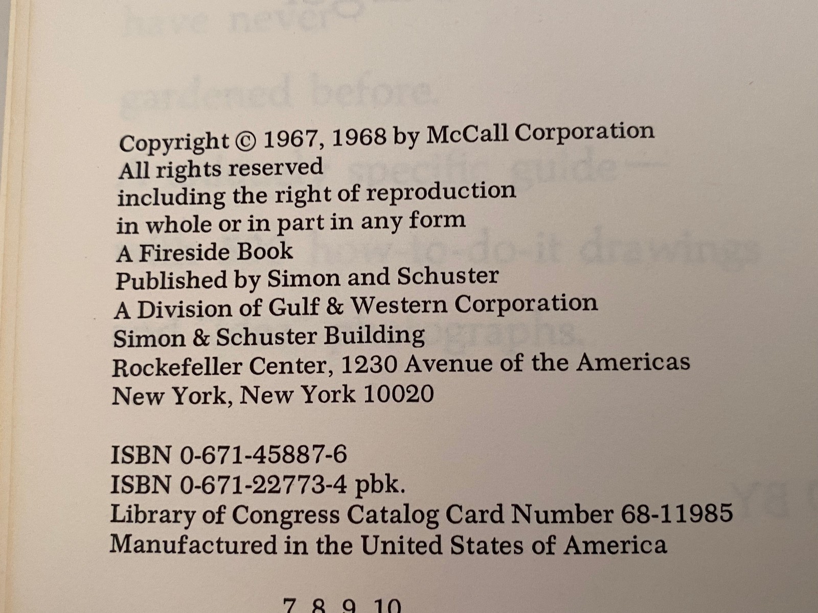 Vintage 1967-68 McCall’s Garden Book by Gretchen Fischer Harshbarger 520 Pages