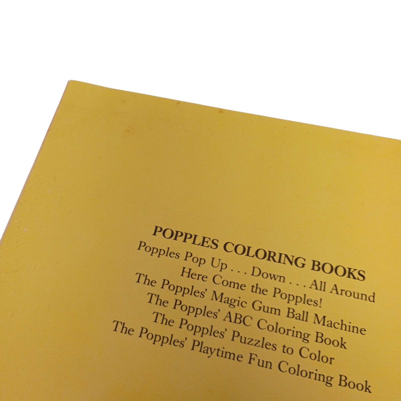 Vintage 1986 Popples‘ ABC Coloring Book -Happy House 1 Page Has An Ink Spot