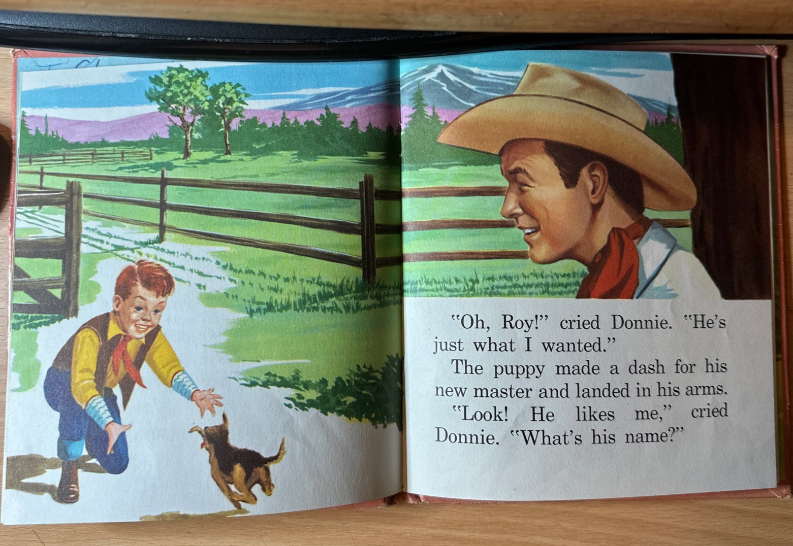 Classic Roy Rogers‘ Surprise For Donnie book – Whitman Publishing Vintage 1954
