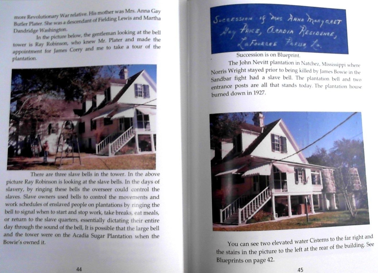 2 in 1 Books on Jim Bowie Edwin Forrest Knife & Acadia Plantation Bowie’s Home
