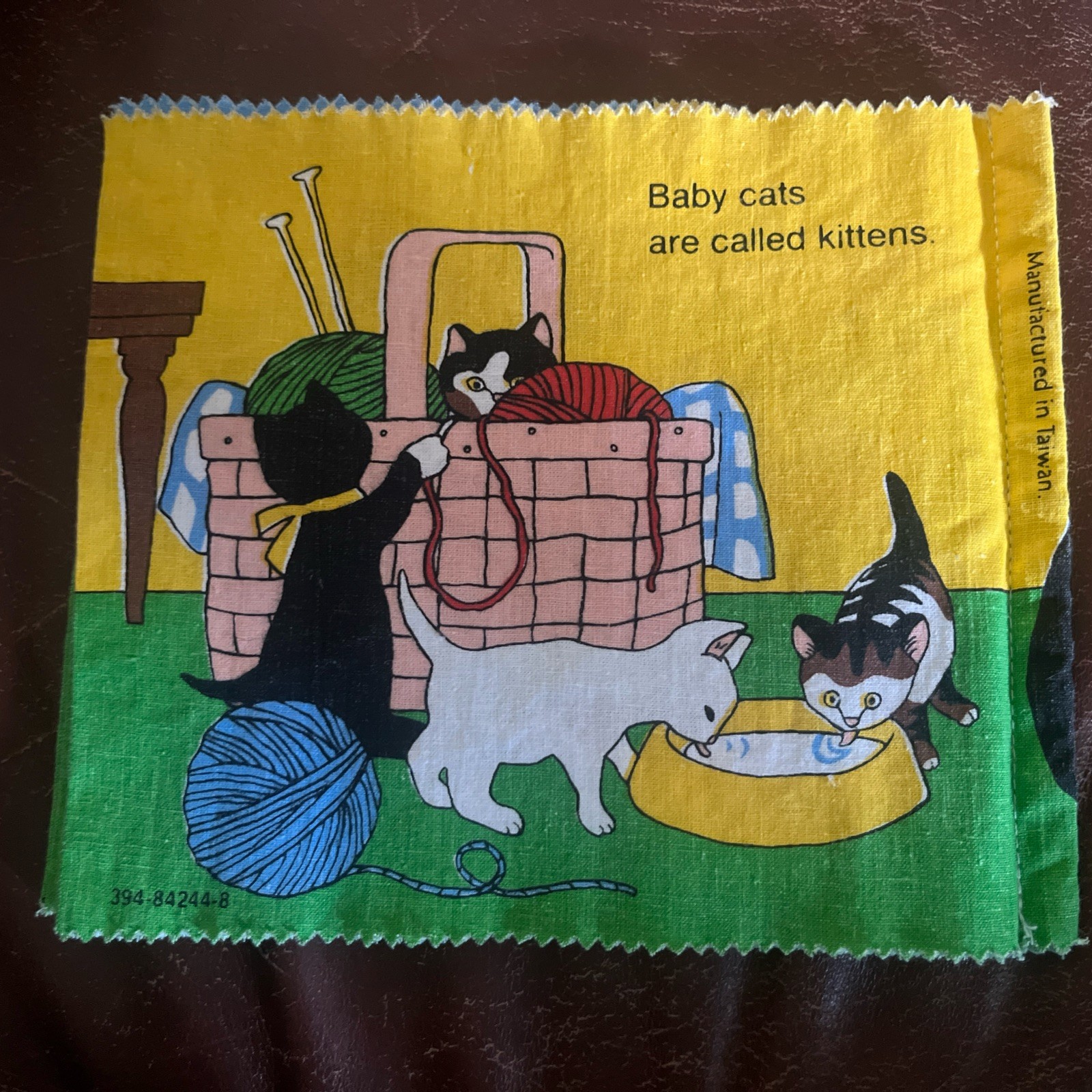 New Vintage cloth book Baby animals by John Parr Random house fabric book