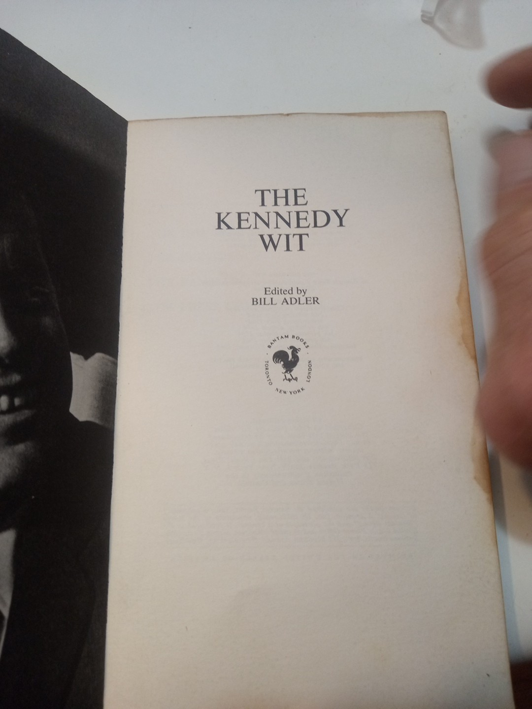 The Kennedy Wit Paperback Edited by Bill Adler 1965 Bantam Paperback