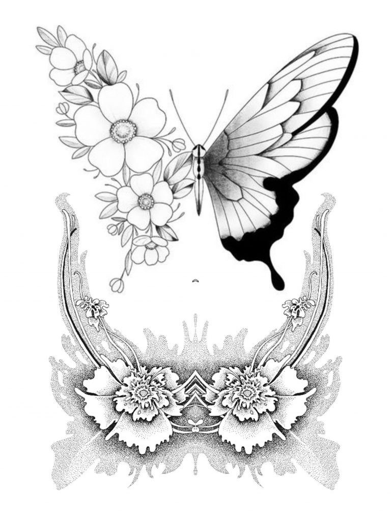 Best Butterfly Coloring Book with Floral Wings 108 Pages 8.5 x 11 for All Ages