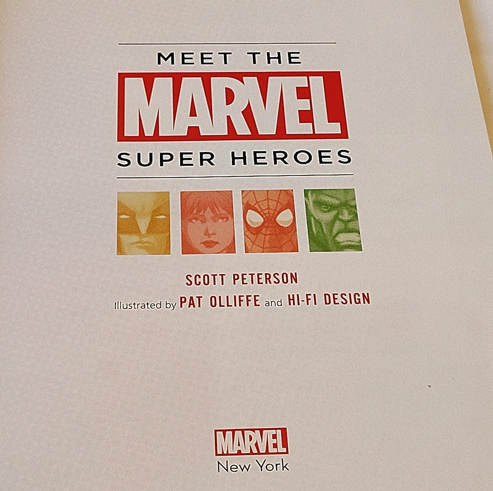 2013 Meet The Marvel Super Heroes 1st Edition Hardcover Book Marvel Press *READ*