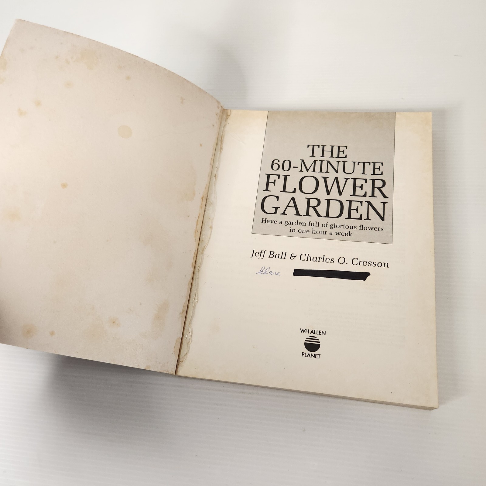 60-Minute Flower Garden Jeff Ball Charles Cresson Book