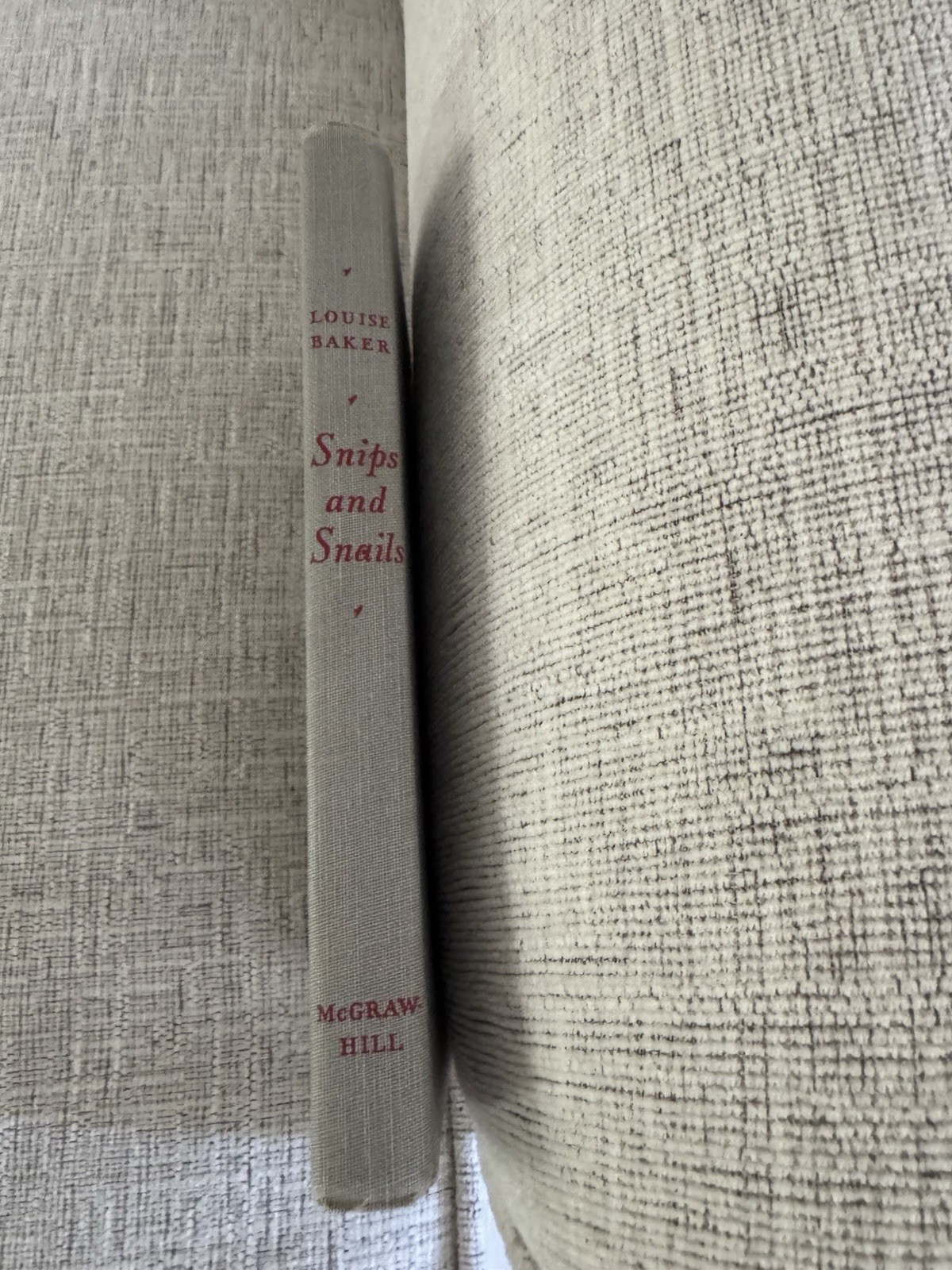 Louise Baker Snips and Snails 1953 Hardcover Vintage Novel McGraw-Hill