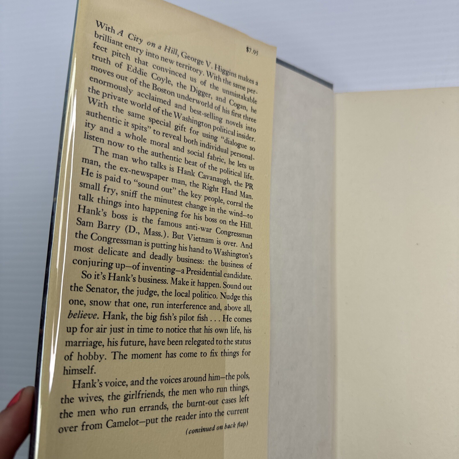 A City on a Hill George V Higgins First Edition Hardcover 1975 Alfred A Knopf