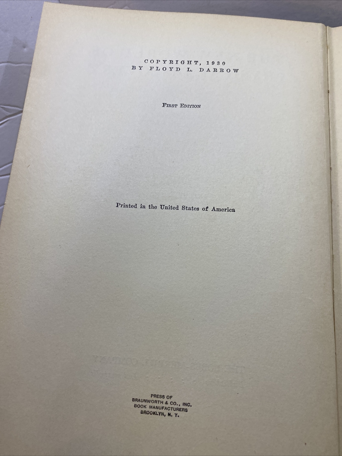 The New World Of Physical Discovery – Floyd L. Darrow (Hardcover, 1930, 1st Ed.)
