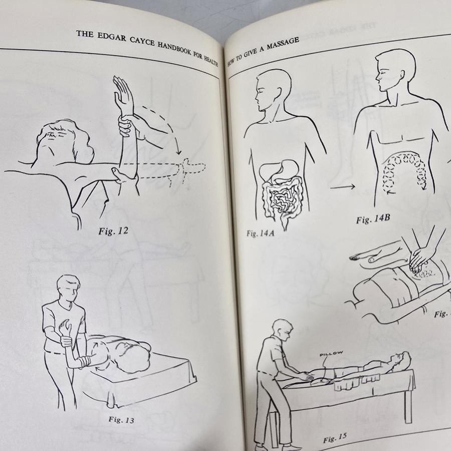 Edgar Cayce Handbook For Health Drugless Therapy Reilly Brod Black HC 1975 Vtg