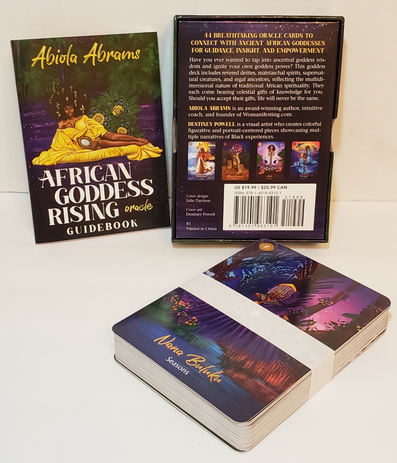 African Goddess Rising Oracle *FULL SIZE* 44-Card Deck & Guidebook Abiola Abrams