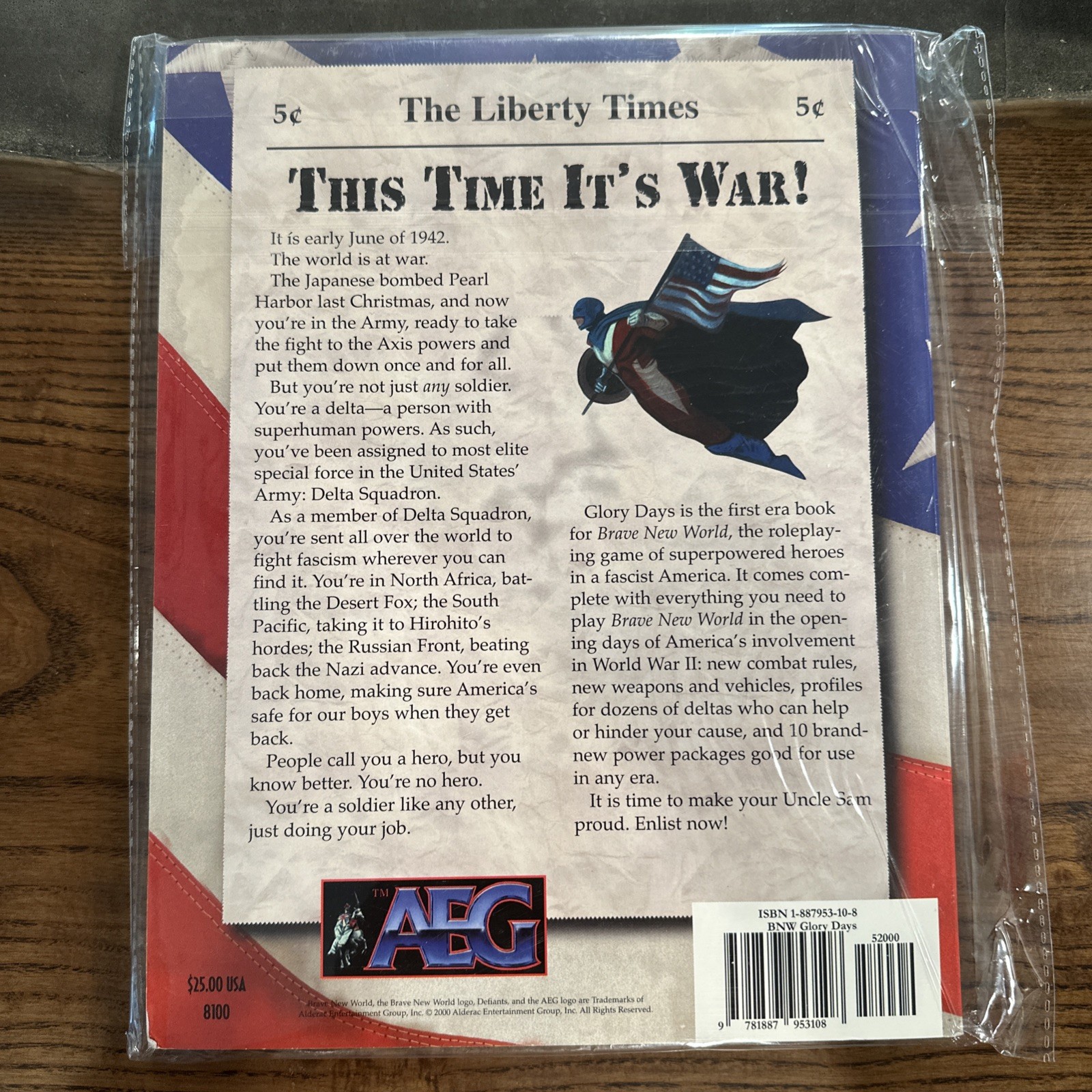 AEG Brave New World Glory Days Softback by Matt Forbeck – Excellent Condition!!