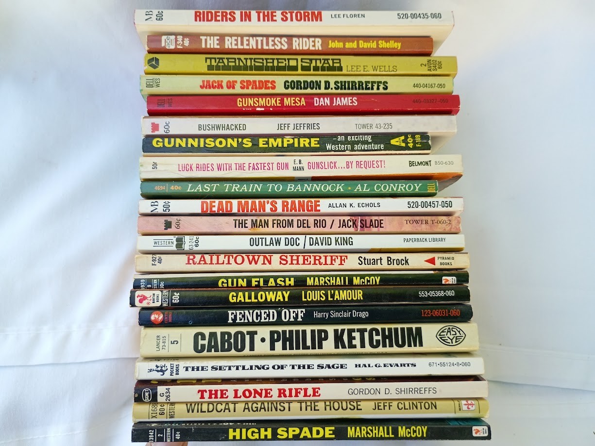 —You choose – nice vintage 1960s 1970s western paperback cowboy books