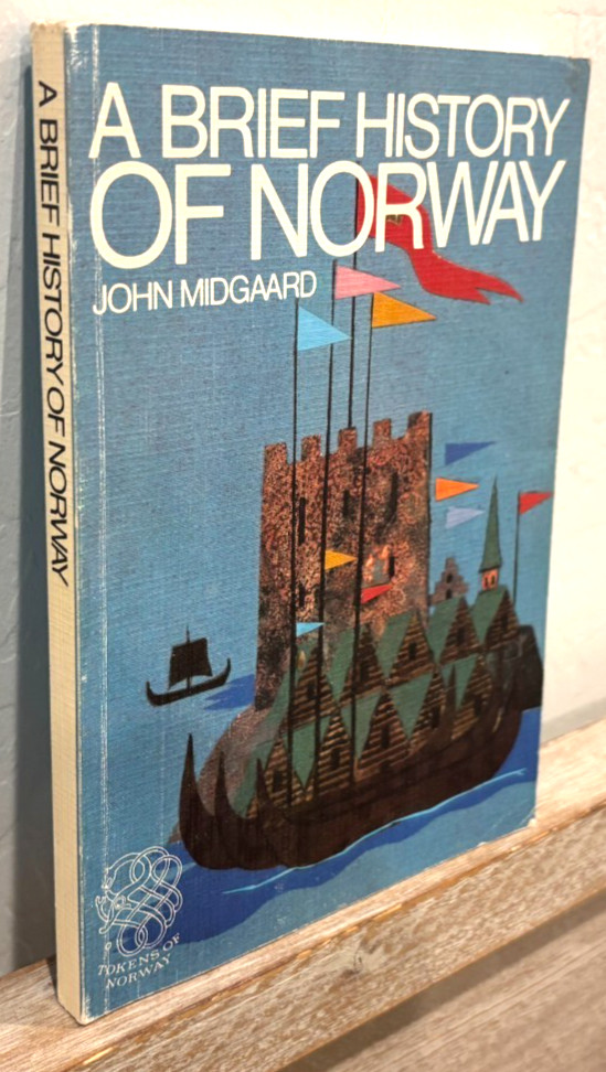 Vintage! A Brief History of Norway Paperback Book! John Midgaard 1982 154 Pages