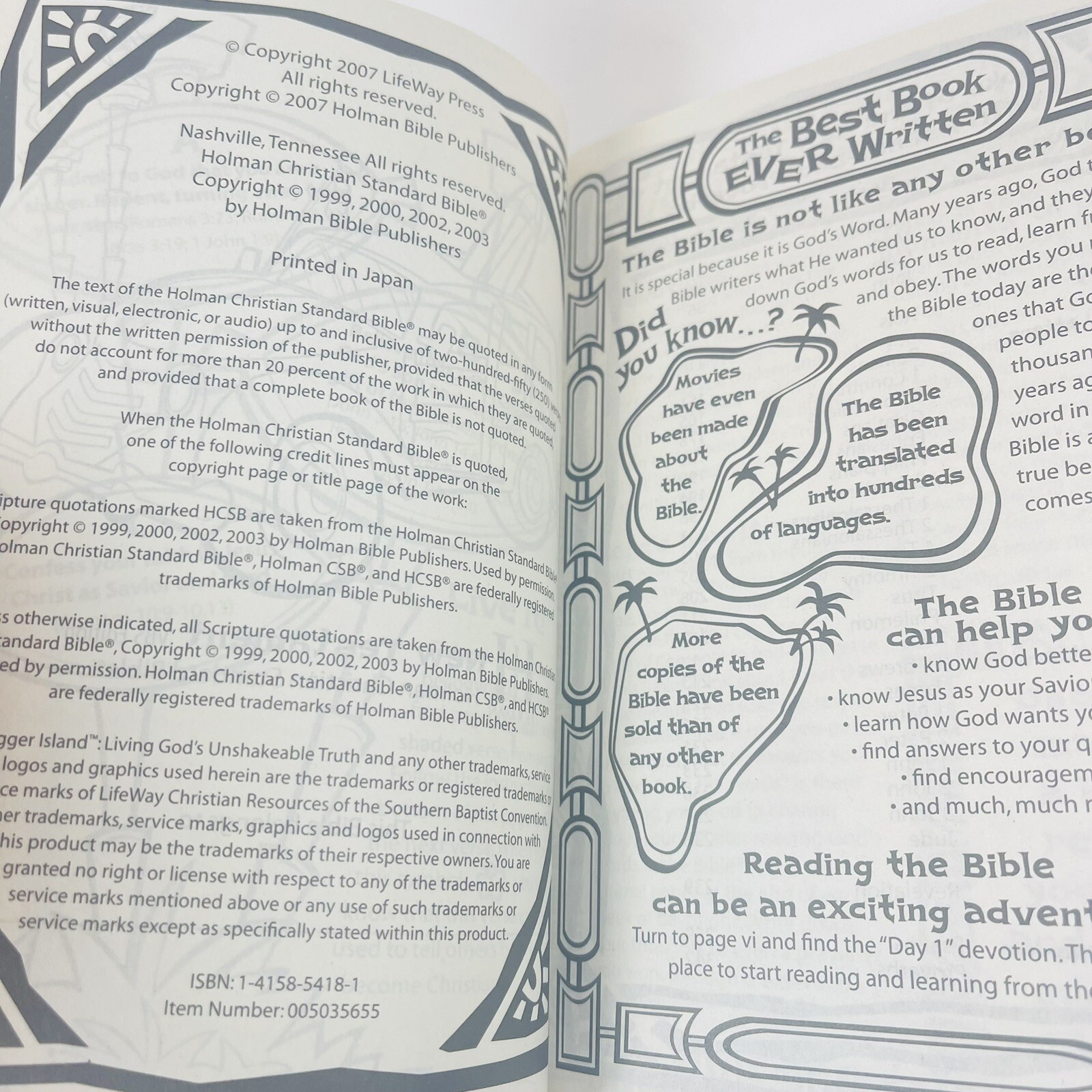 Lifeway Outrigger Island Living God’s Unshakeable Truth VBS New Testament 2007