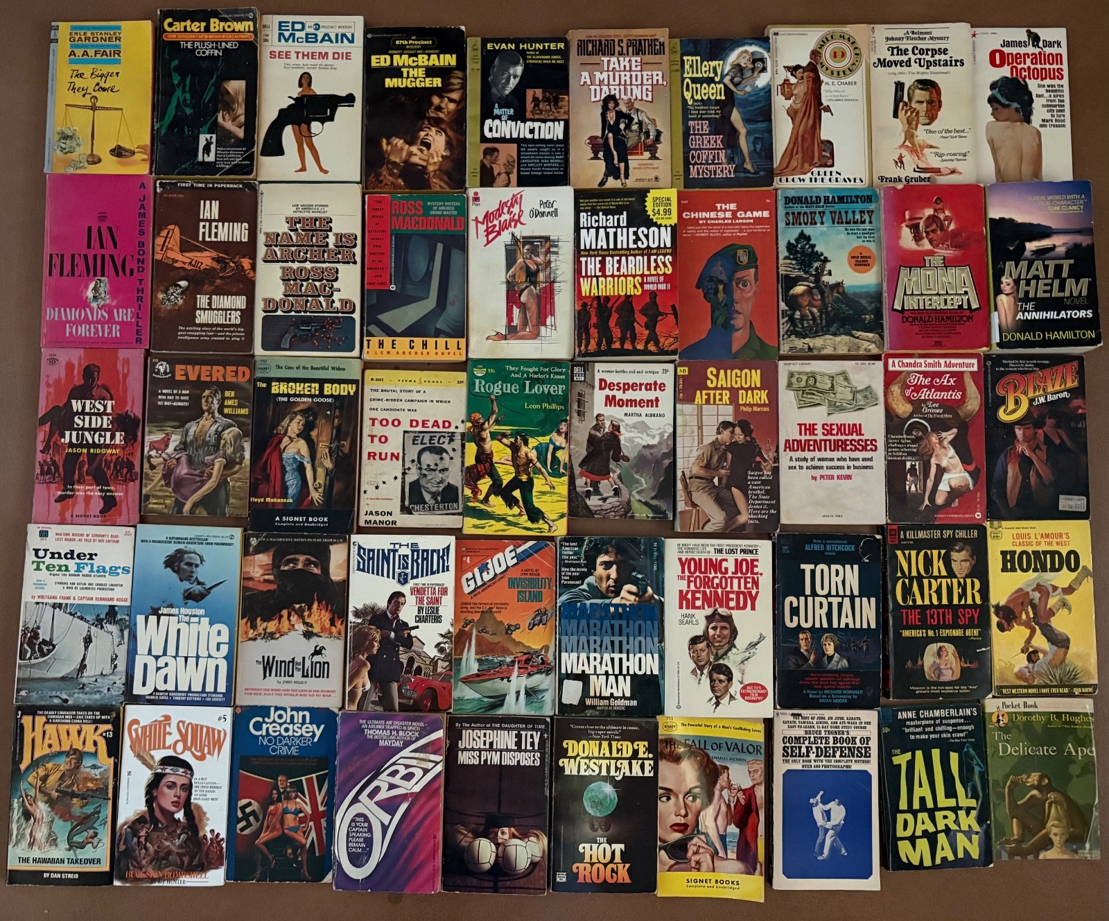 vintage paperback lot 55 Ross John D. MacDonald tie in pulp sleaze men Matheson