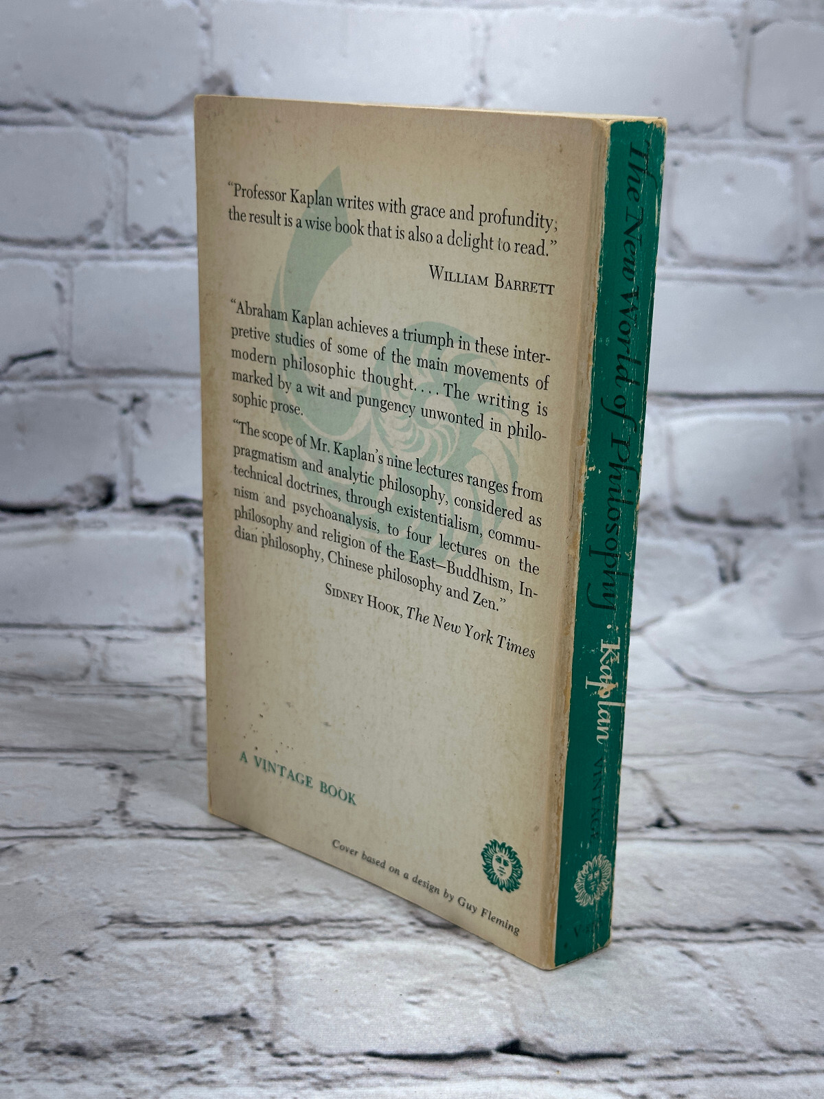 The New World of Philosophy by Abraham Kaplan [1st Vintage Edition · 1963]