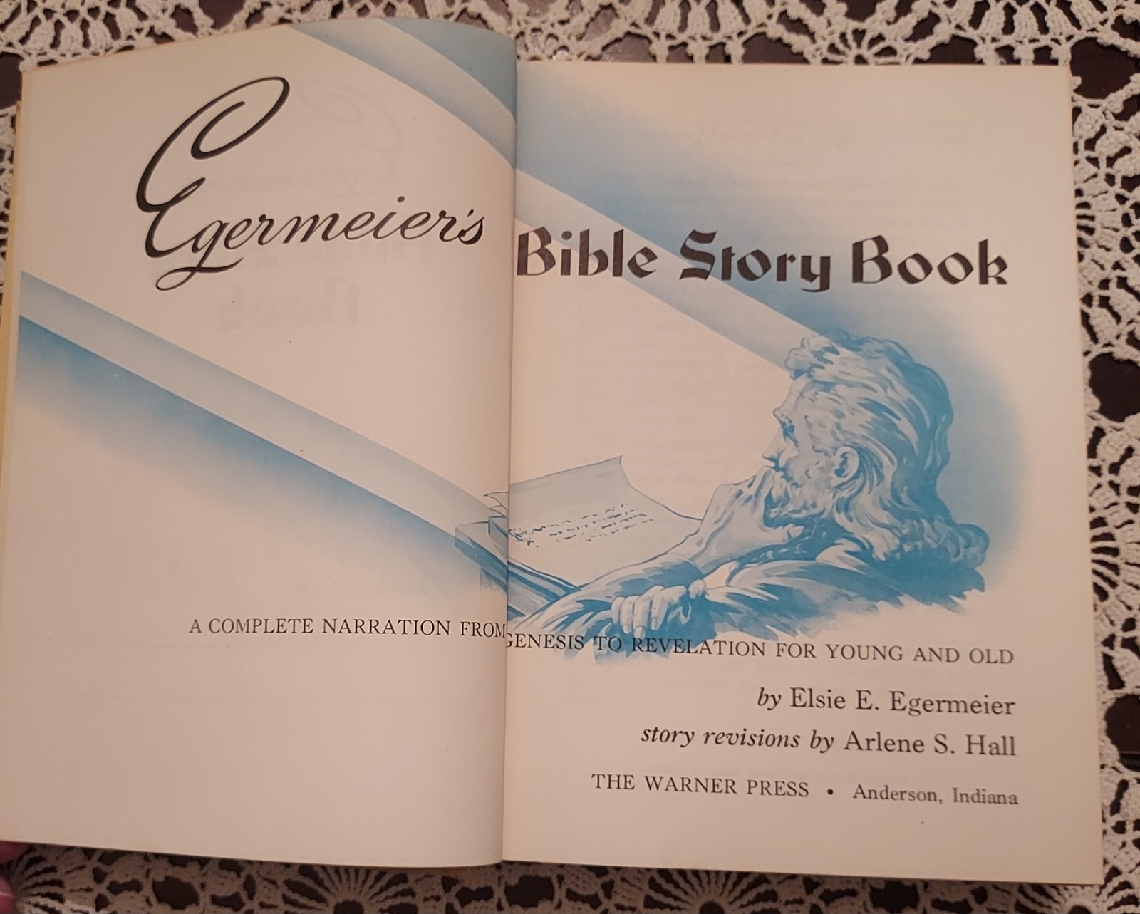 Vintage 1955 Egermeier’s Illustrated Bible Story Book Hardcover Christian