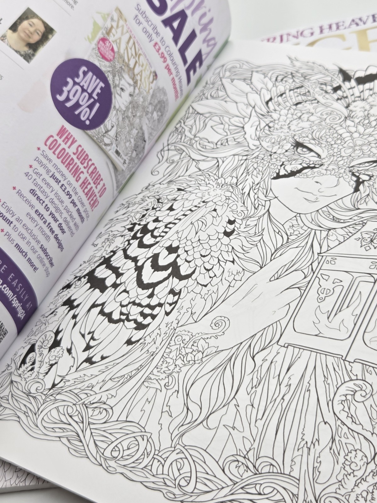 New Colouring Heaven Winged Fantasy Special 40 New Exclusive Designs Color Pages