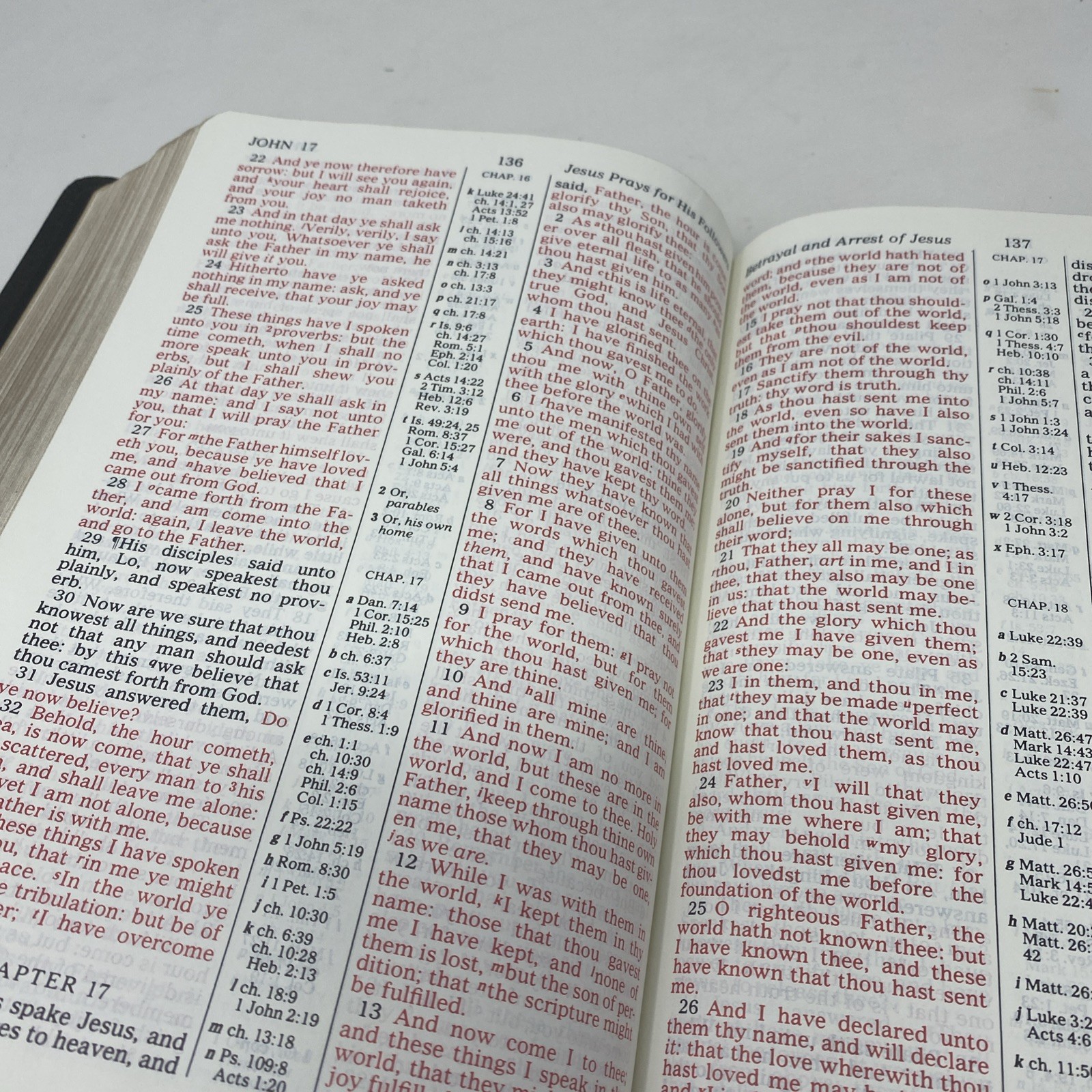 Holy Bible KJV Reference Edition 1976 Nelson Red Letter Giant Print PREOWNED
