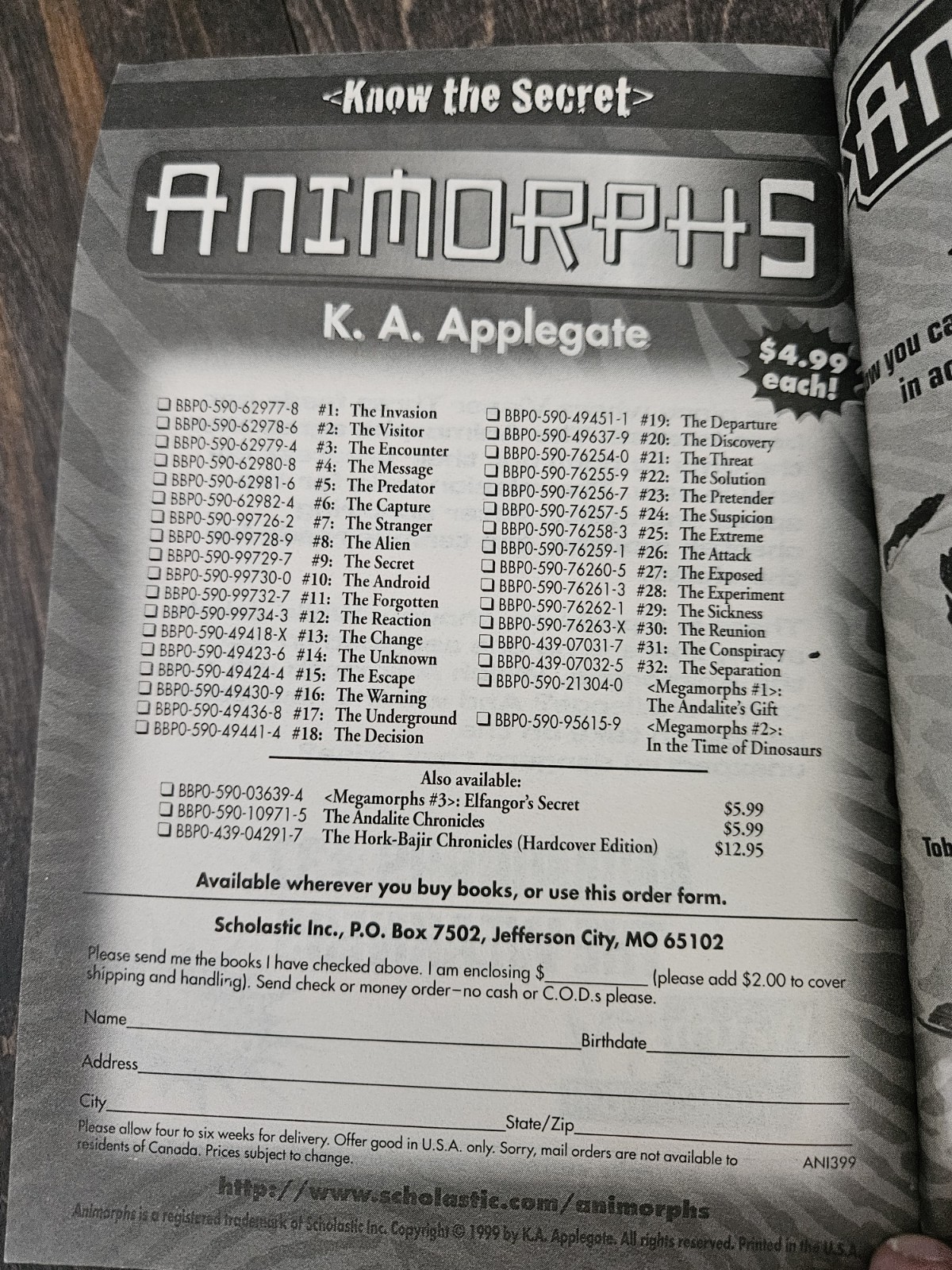 Lot Of 25 Animorphs Books- 1996-2001 See Photos For Titles
