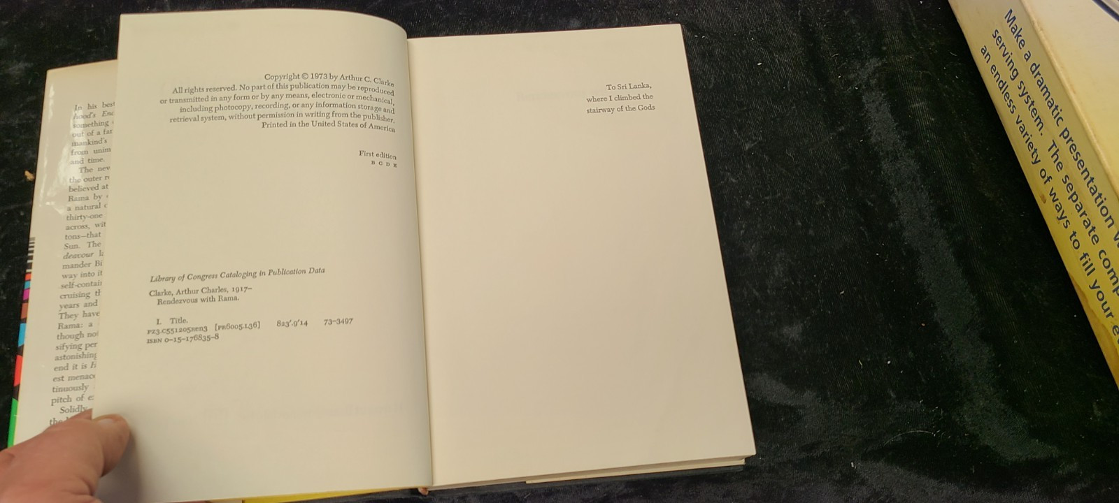 Rendezvous with Rama by Arthur C. Clarke (1973, Hardcover) First Edition