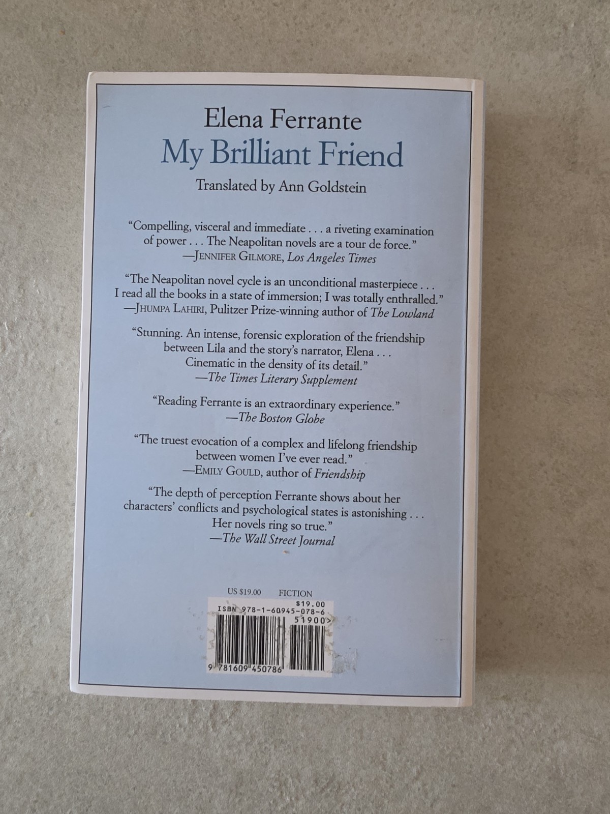 My Brilliant Friend by Elena Ferrante (2012, Trade Paperback)