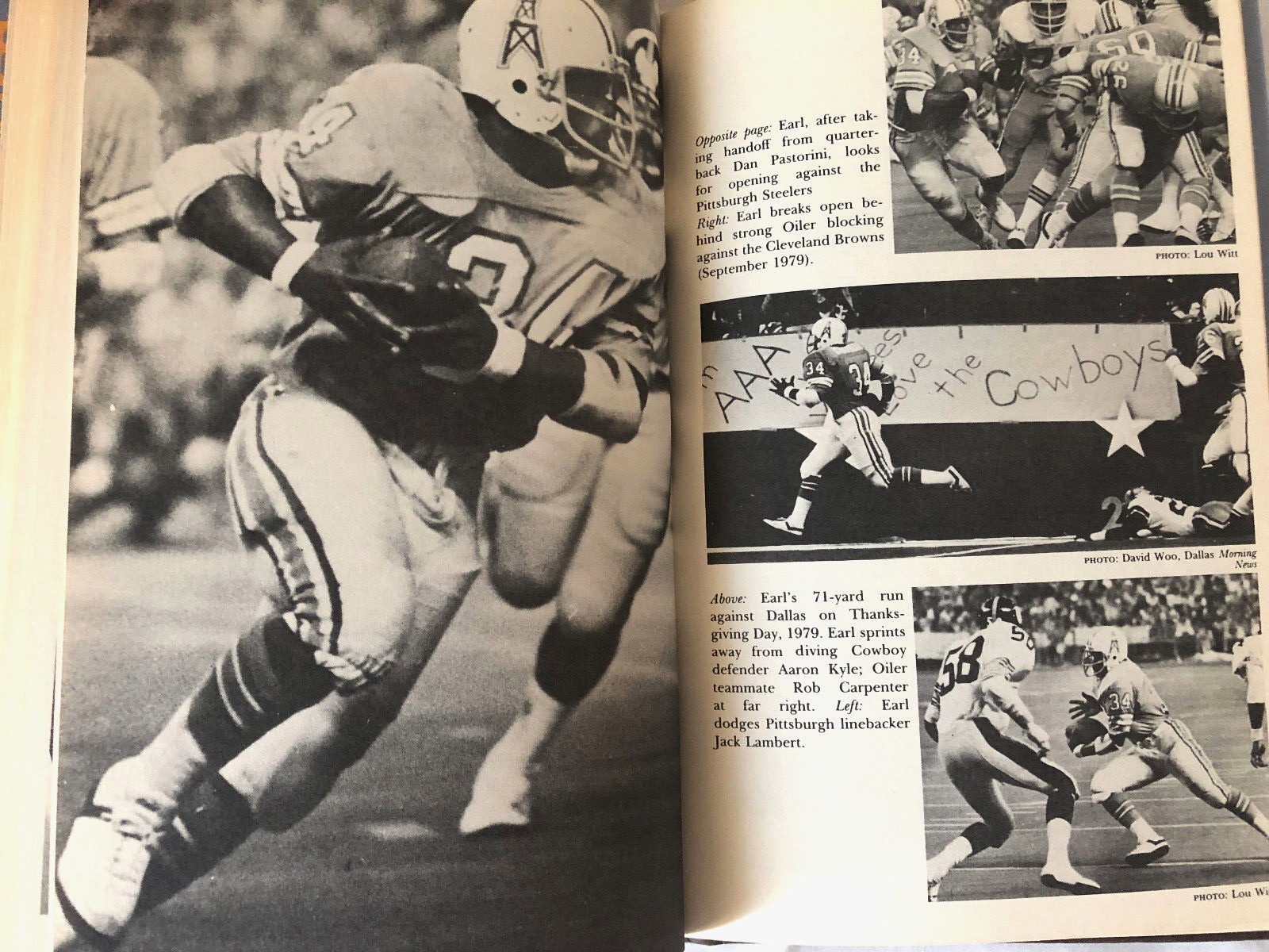 EARL CAMPBELL The Driving Force, Sam Blair, 1980 Hardcover Book, 175 Pages.