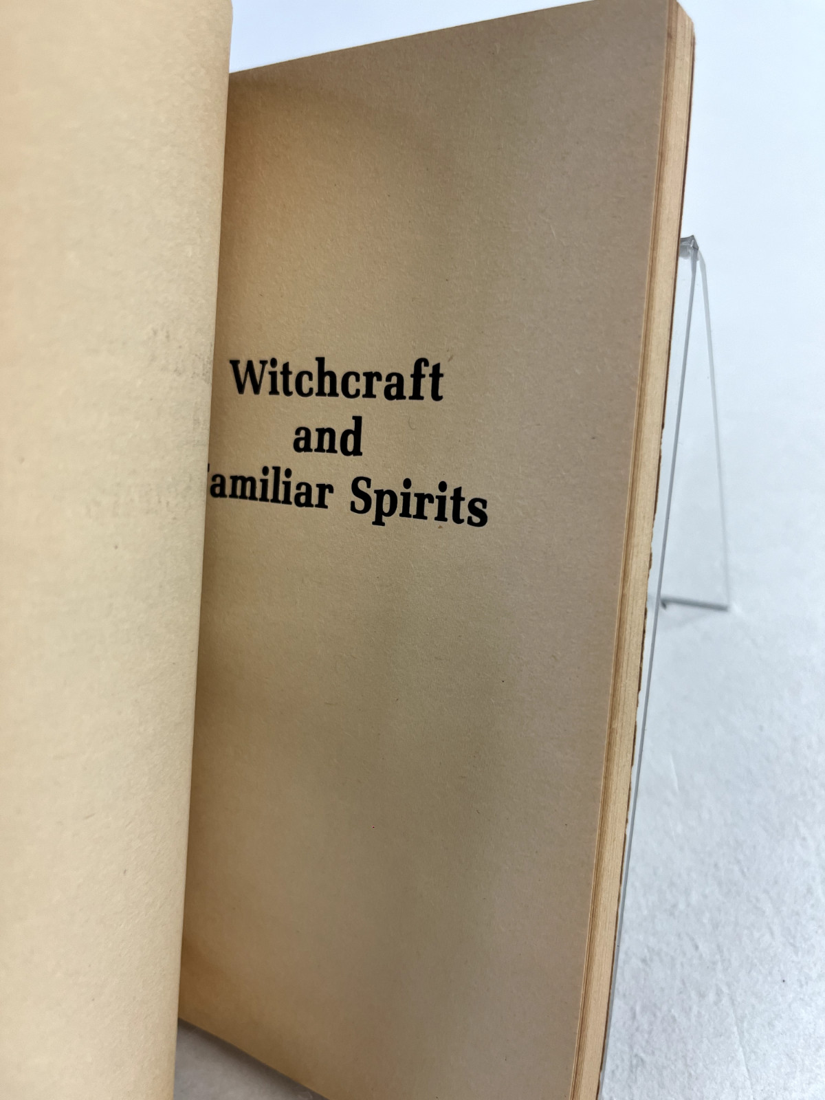 Witchcraft & Familiar Spirits Paperback by Hilton Sutton Vintage Book
