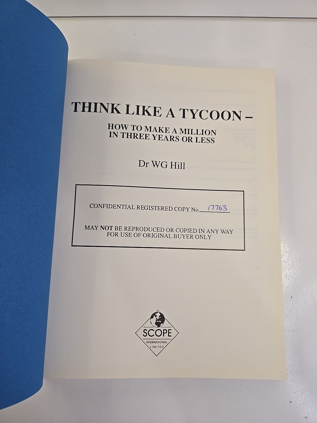 Lot Of 5 – W G Hill Books PT, PT2, Tycoon, Computer Privacy & Banking In Silence