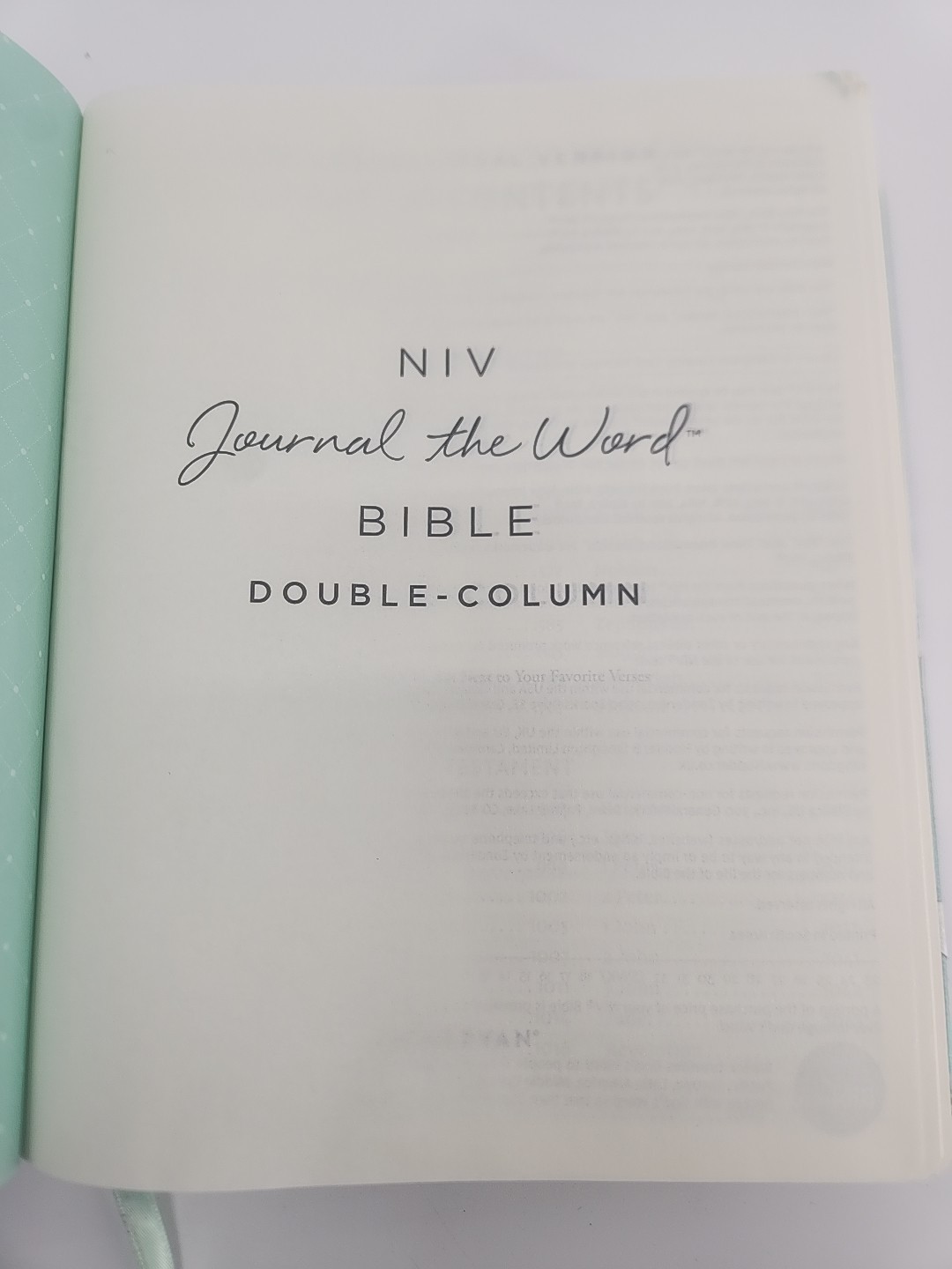 Niv Journal the Word Bible Double-Column Cloth Over Board Custom Cover Artsy