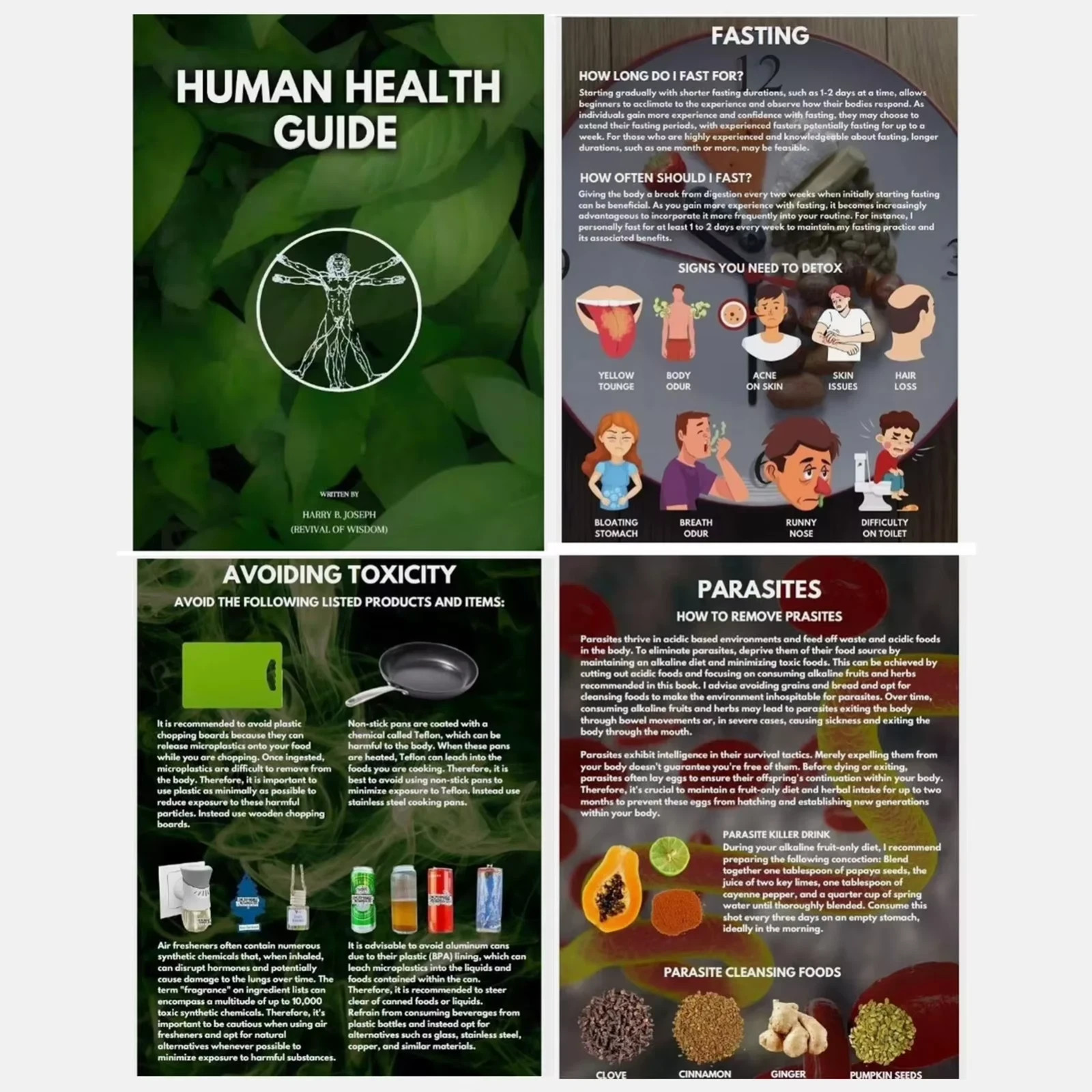 Human Health Guide by Harry B Joseph | Self Help, Wellness, Natural Healing Book