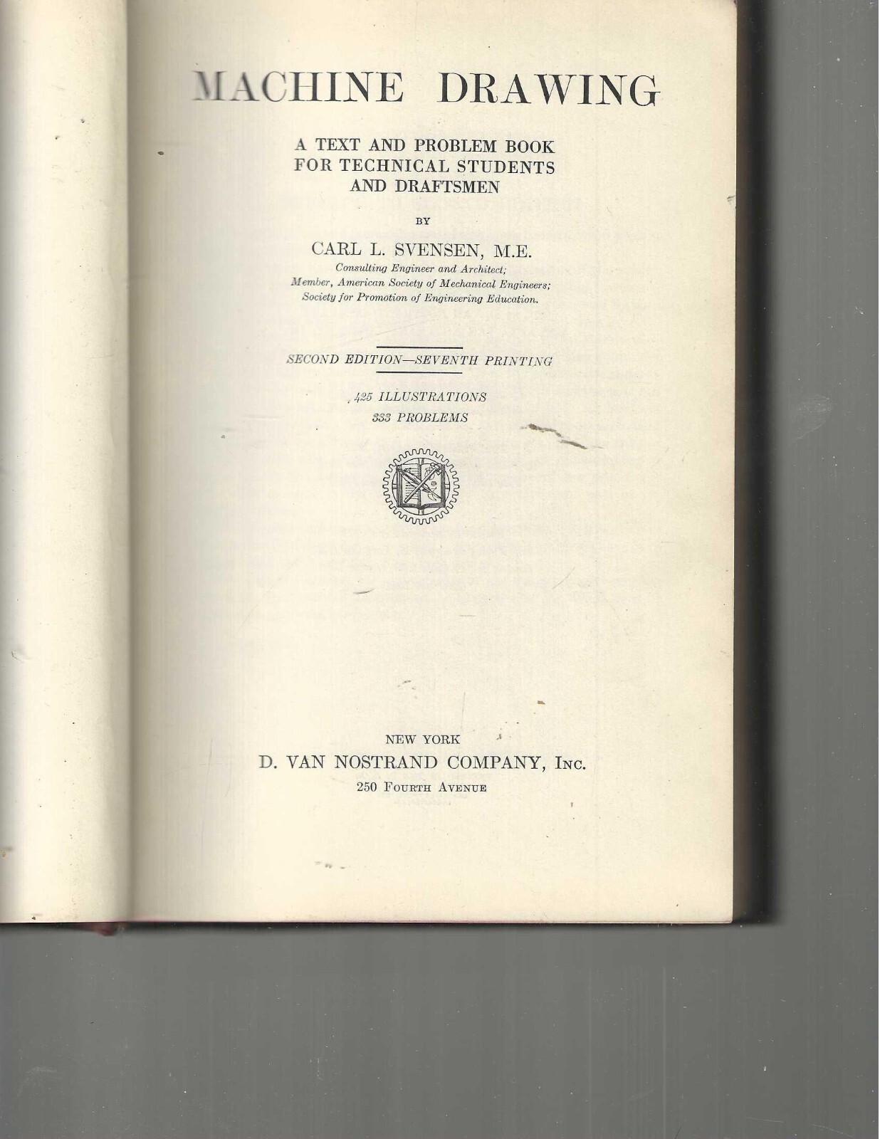 MACHINE DRAWING – CARL L. SVENSEN, M.E. (1941) #10913