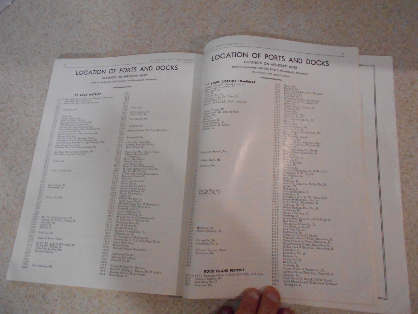 Interstate Port Handbook 1956 22nd edition Inland Marine Industry 116 Pages
