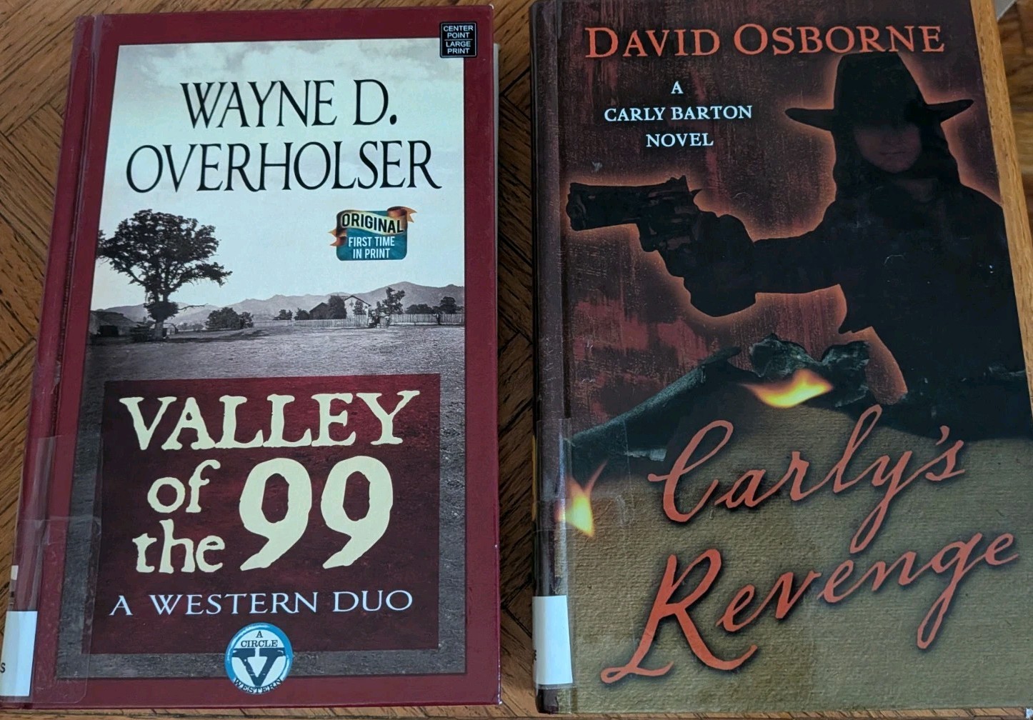 Lot of 12 LARGE PRINT Western Books Wild West Cowboys Rangers Adventure HC