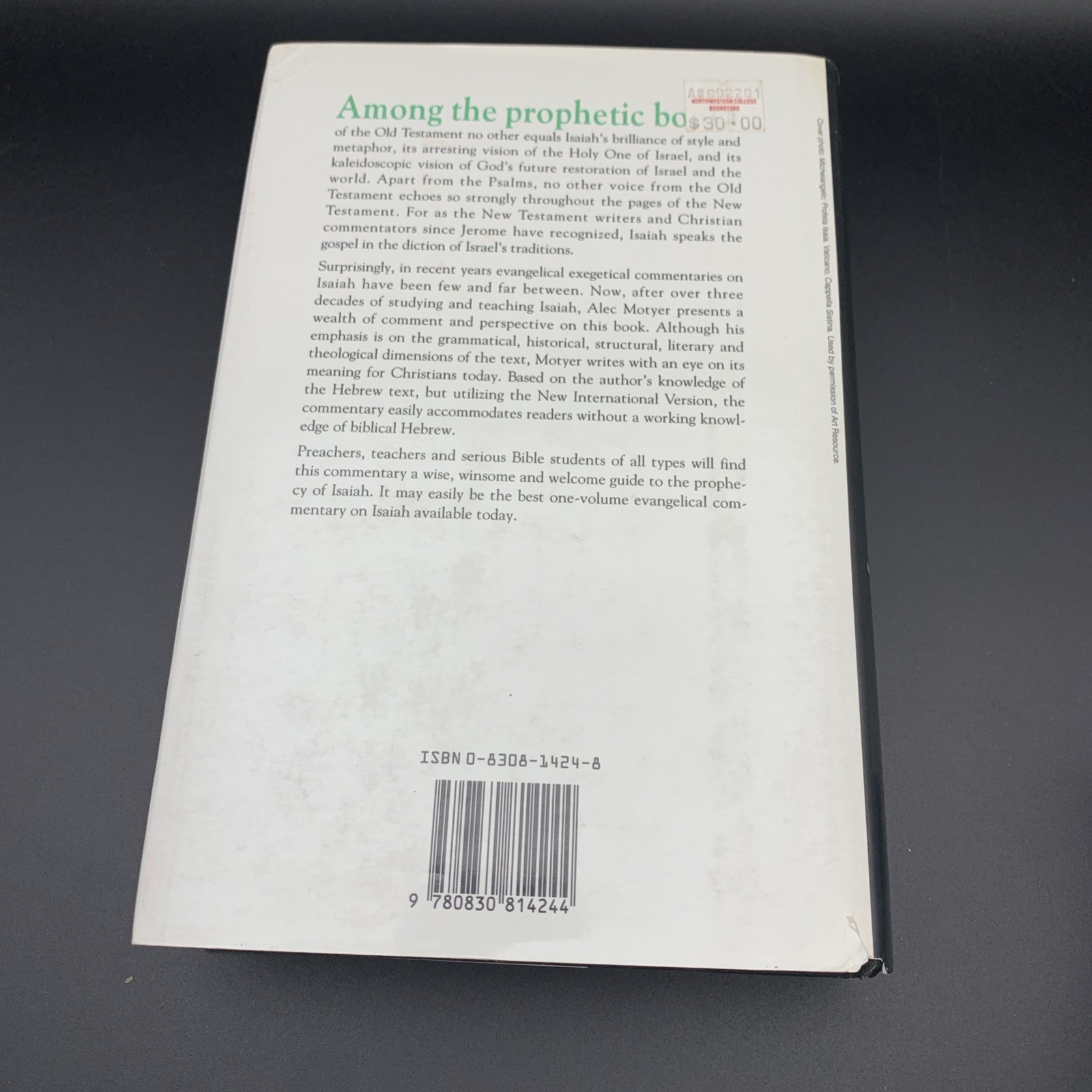Prophecy of Isaiah Introduction & Commentary Alec Motyer 1993 HCDJ Old Testament