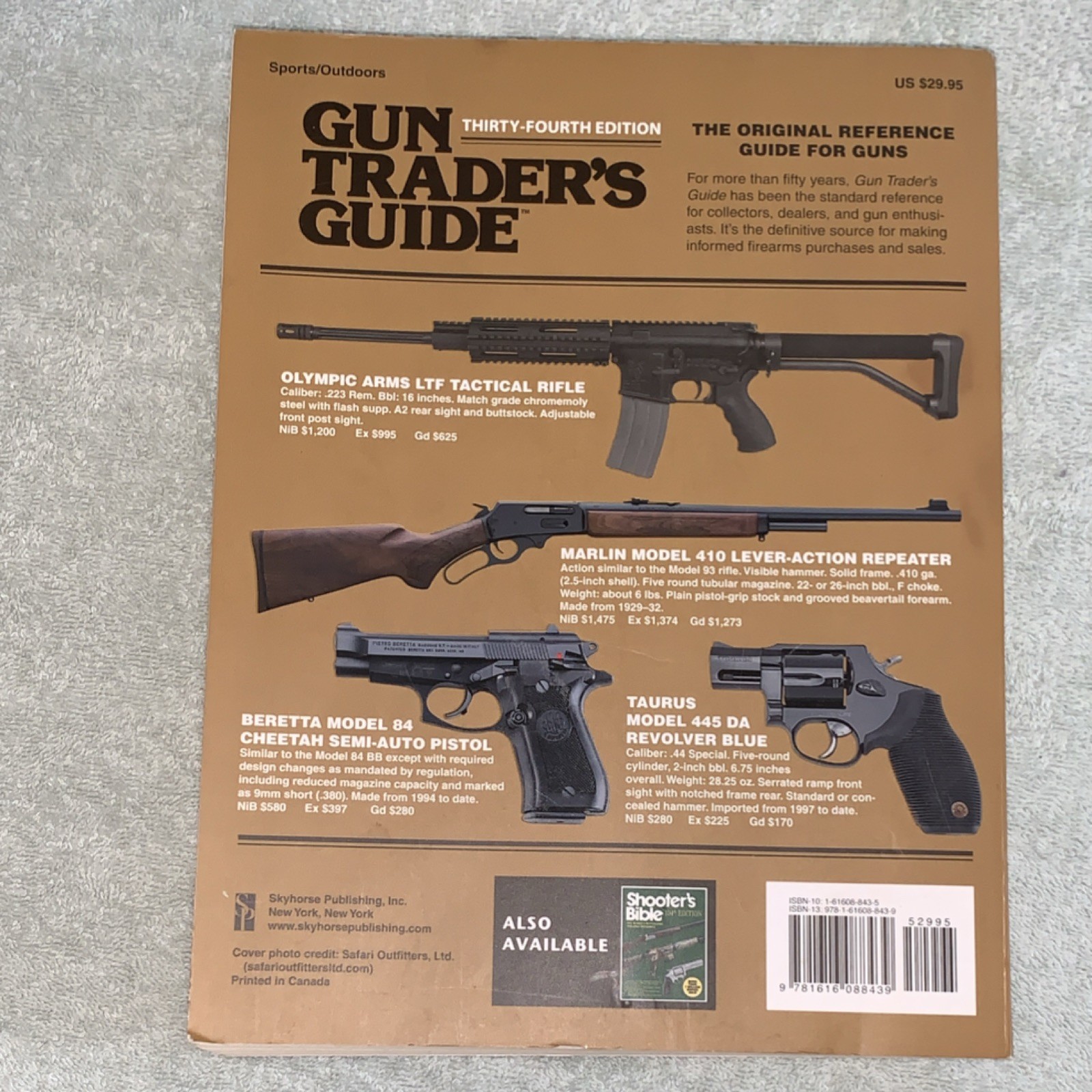 Book Gun Trader’s Guide Thirty-Fourth Edition Skyhorse 2011