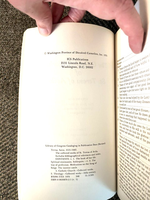 THE COLLECTED WORKS OF ST. TERESA OF AVILA – 1976 – 3 vol – Catholic Carmelite