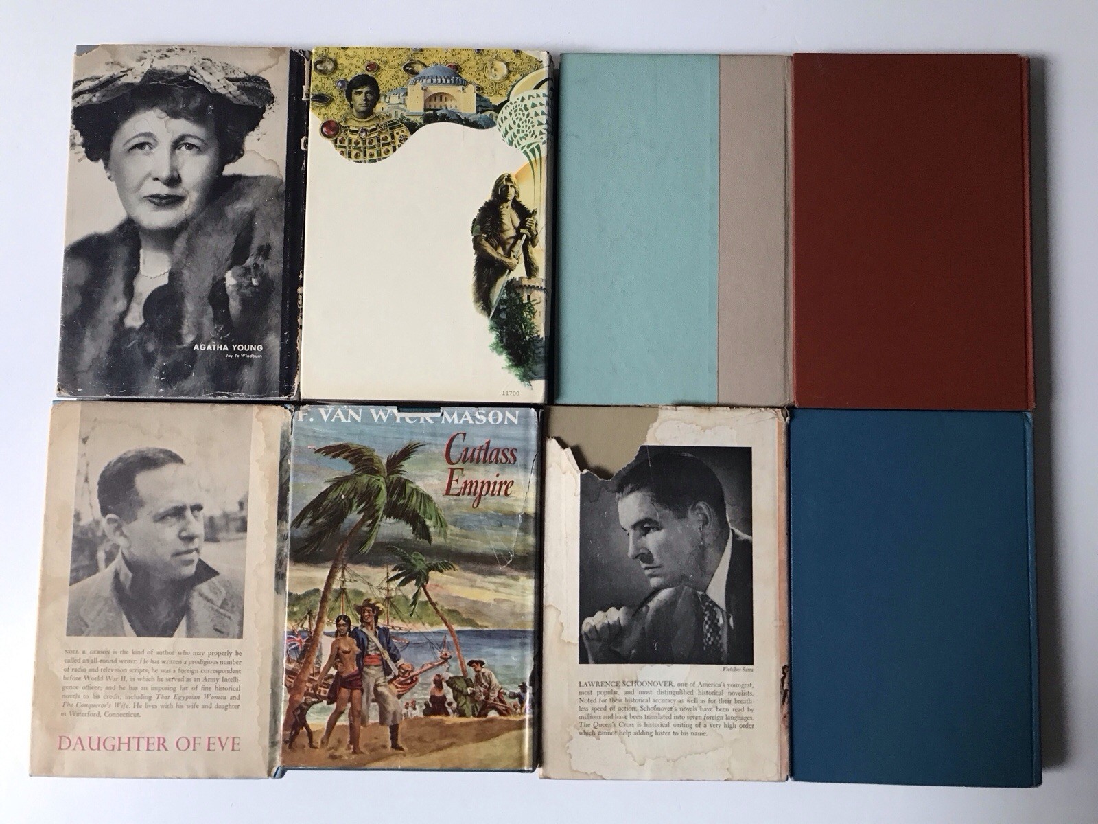 Romance Hardcovers. Lot of 8 Books. Vintage, Fiction. 1940’s, 1950’s 1980’s. B