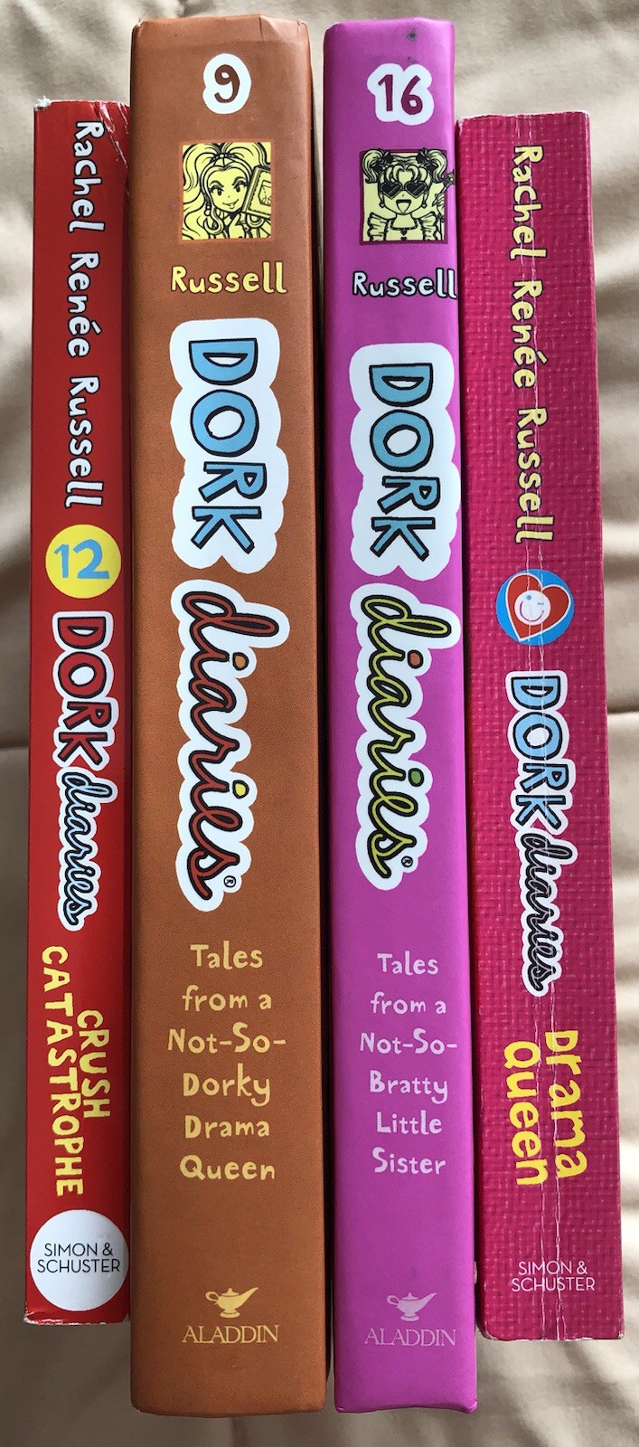 Dork Diaries By Rachel Renee Russell Lot Of 4 Miscellaneous Hardback Books