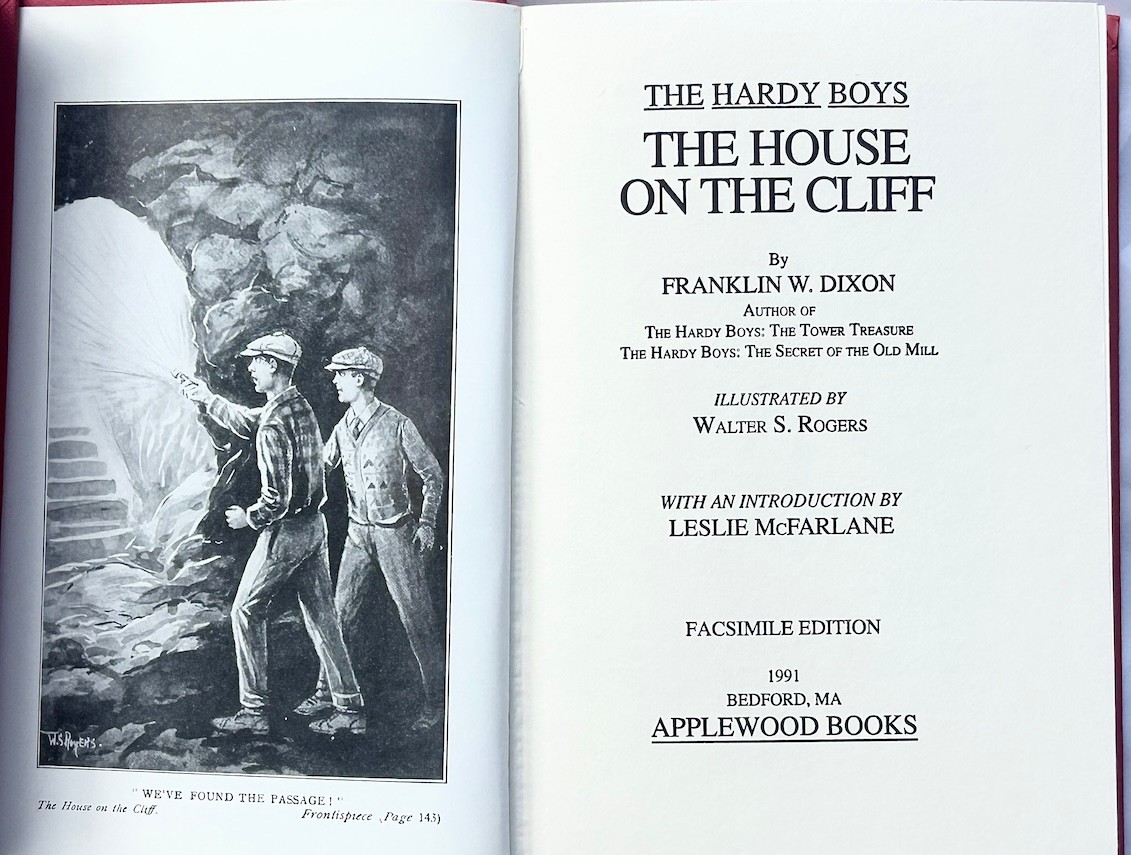 THREE Vintage Hardy Boys Books PRISTINE CONDITION Red Shield 1927 / 1991 Ltd Ed