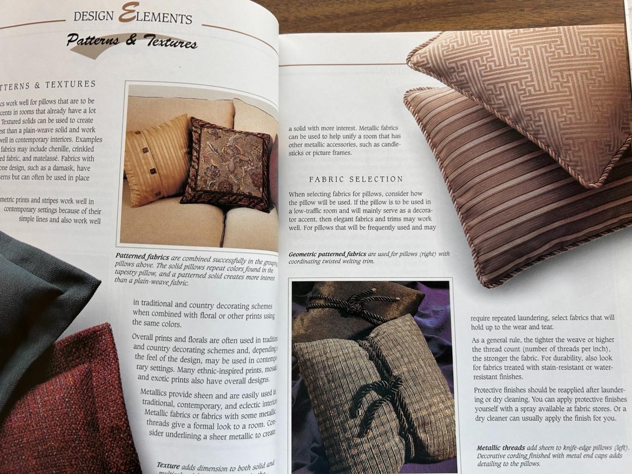 Creative Textiles Pillows craft sewing book 112 pages 1997