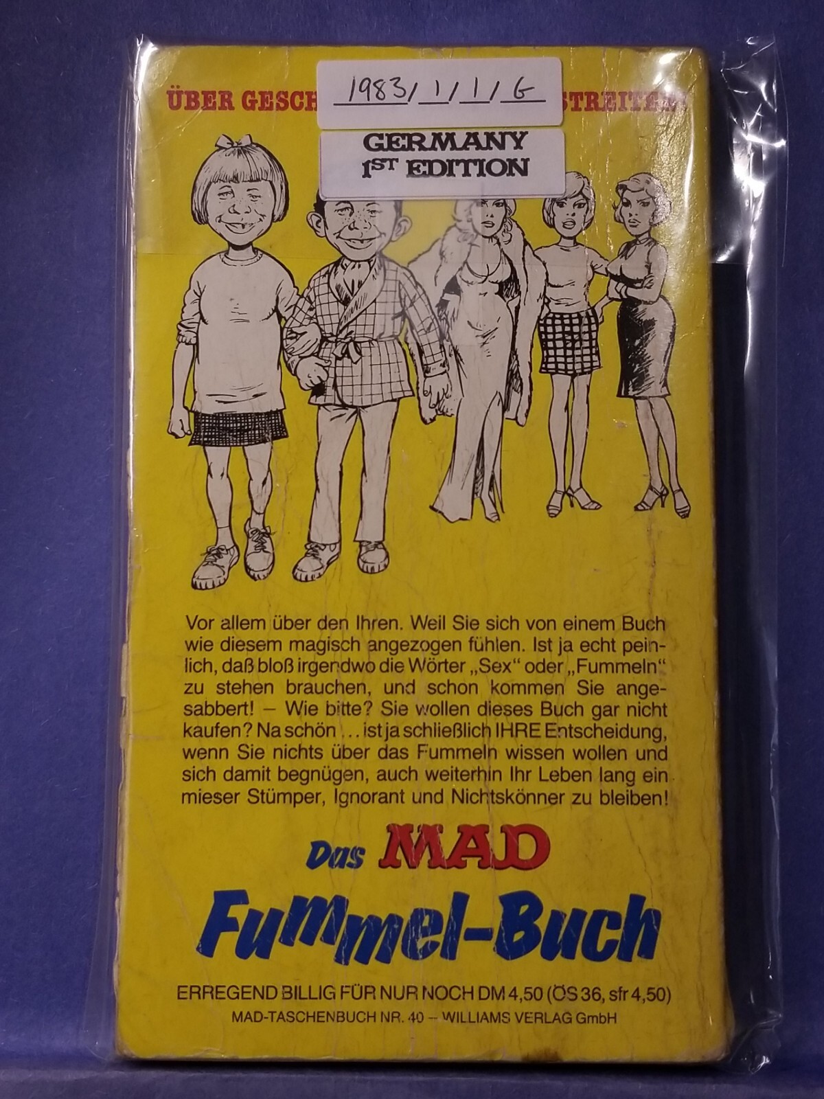 GERMAN MAD Magazine Paperback Book: #40 Deutsches Taschenbuch 1983 1st G