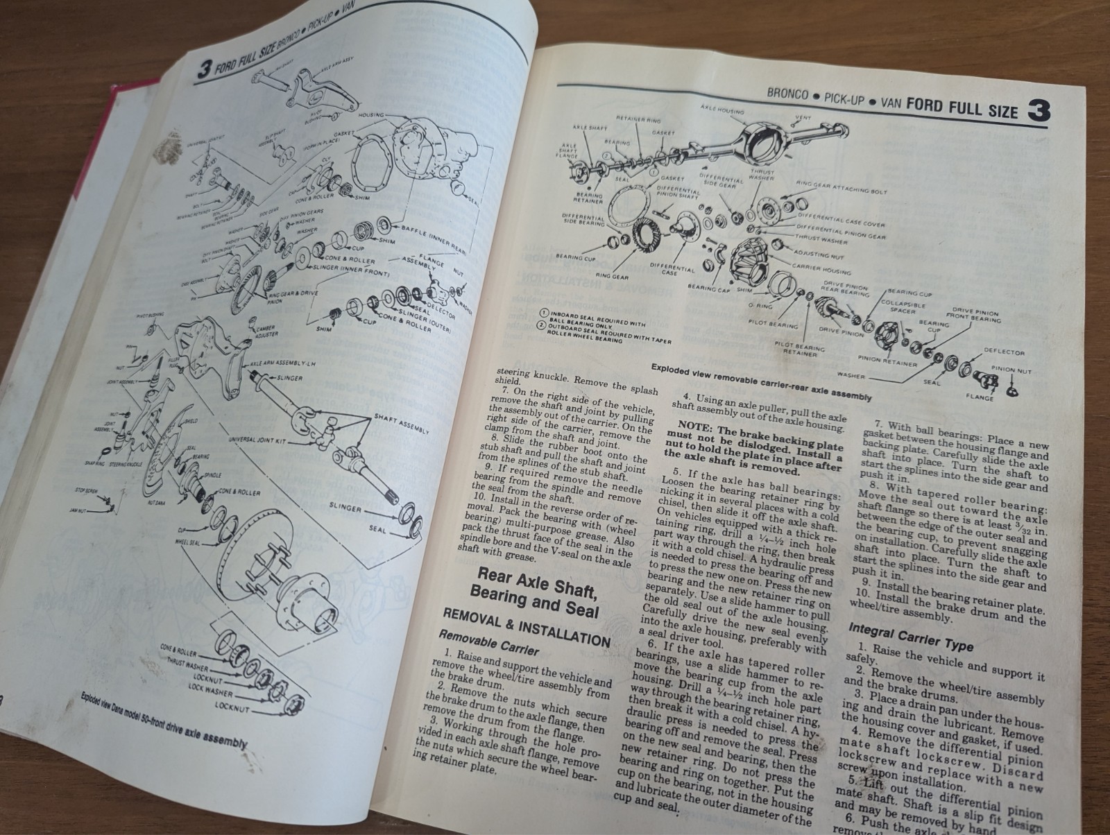 Chilton Truck Van Repair Manual 1986-1990 Jeep Cherokee Bronco Toyota