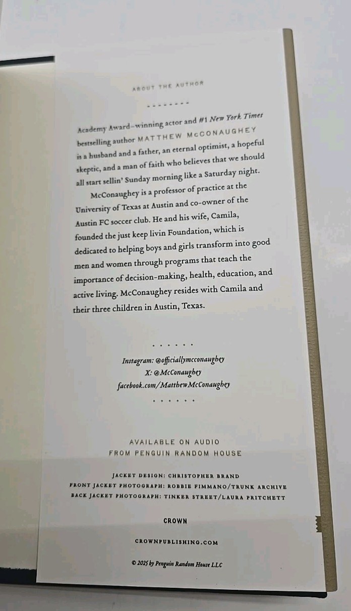 Poems and Prayers by Matthew McConaughey (2025, Hardcover)